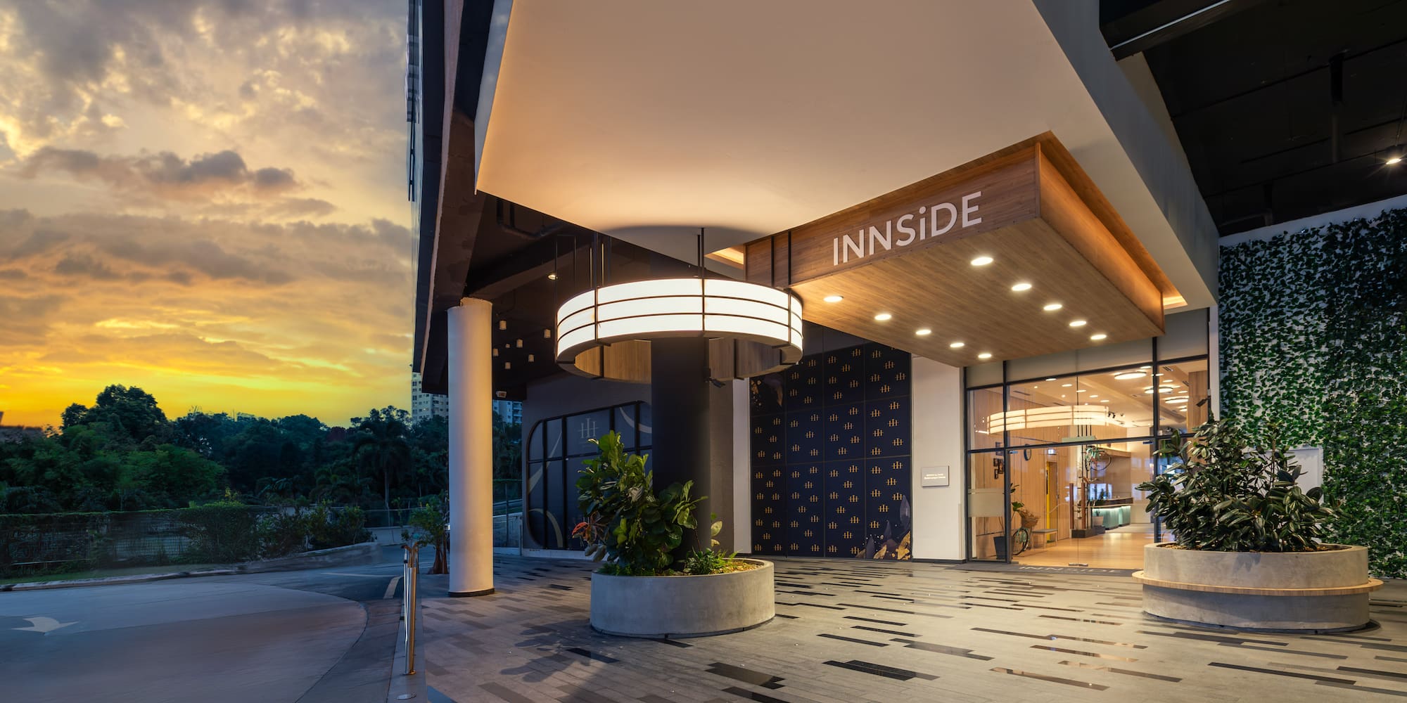 a building with a sign