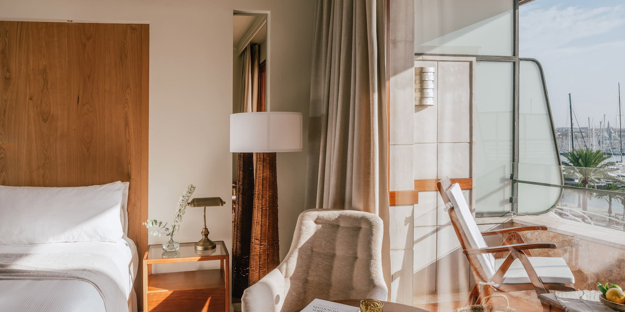 a room with a table and chairs