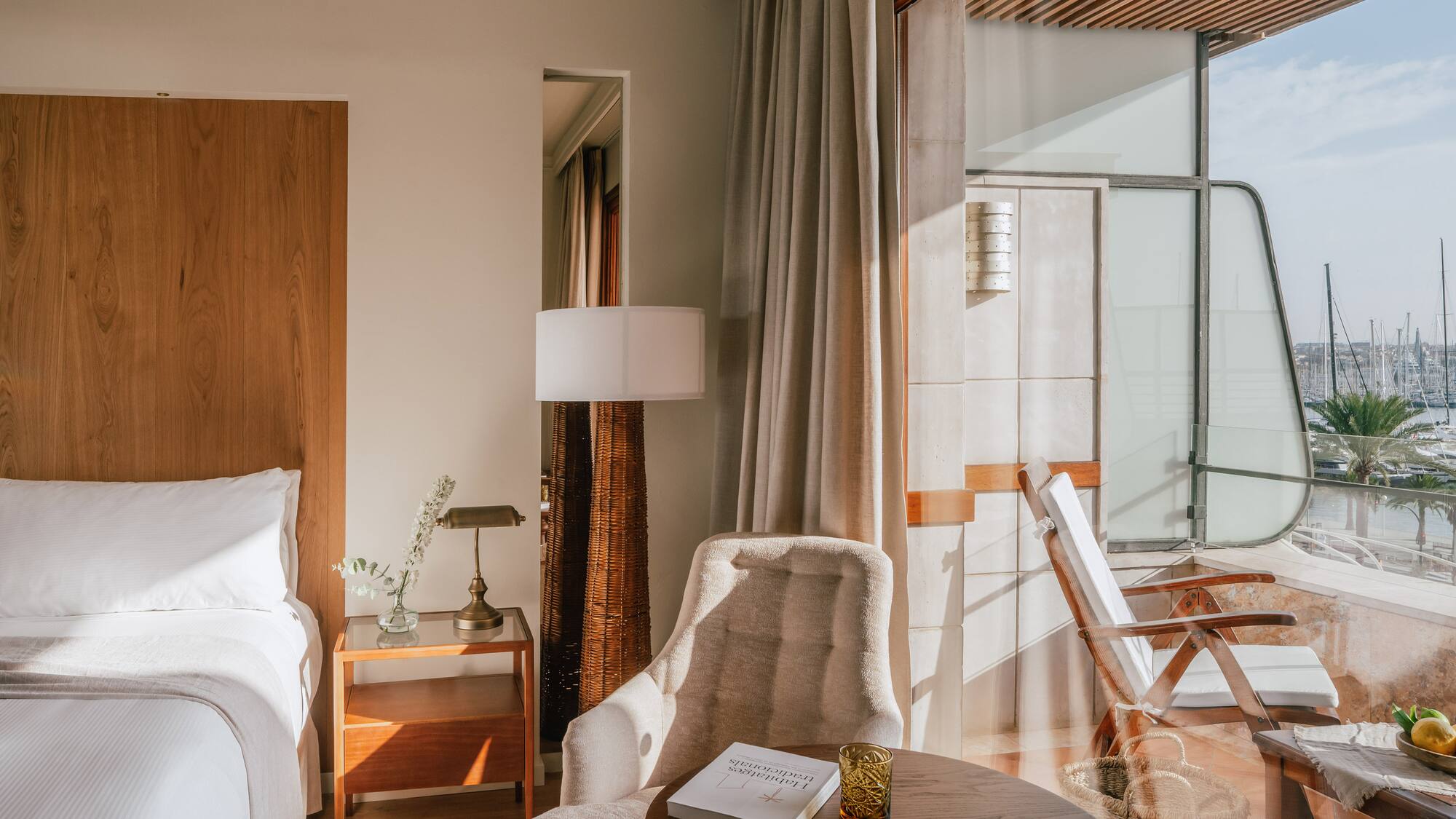 a room with a table and chairs