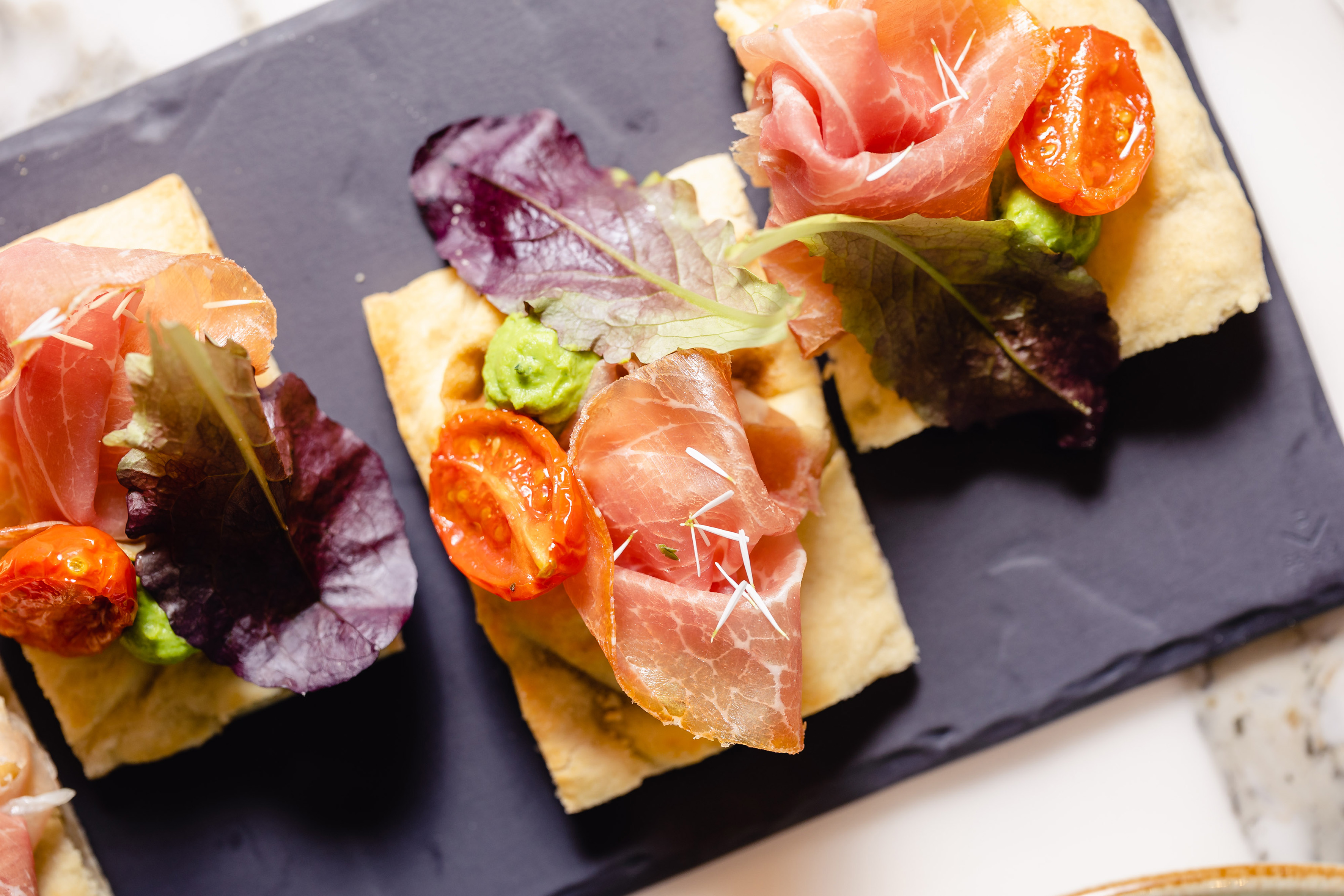 a group of food on a plate