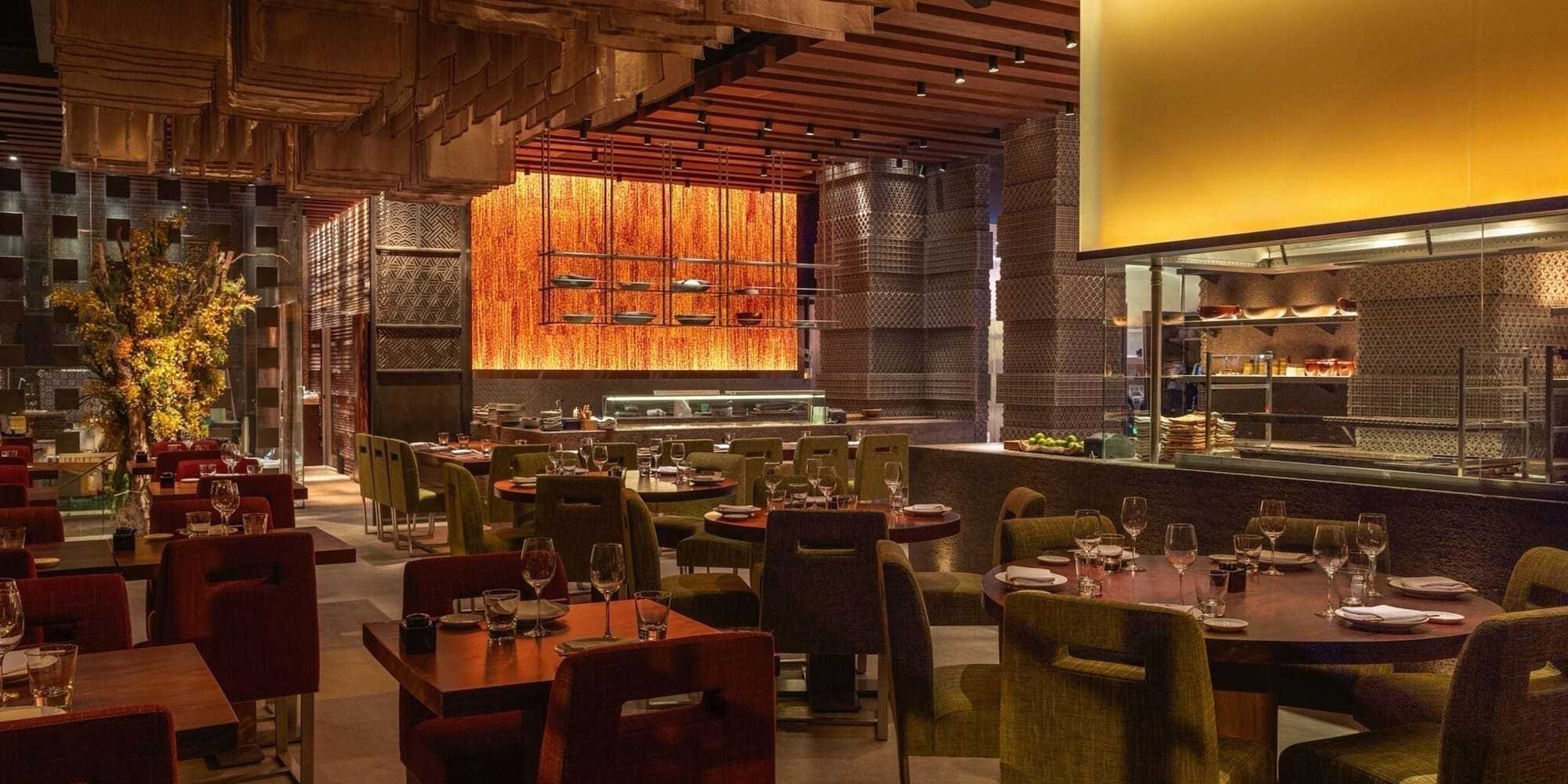 a restaurant with tables and chairs