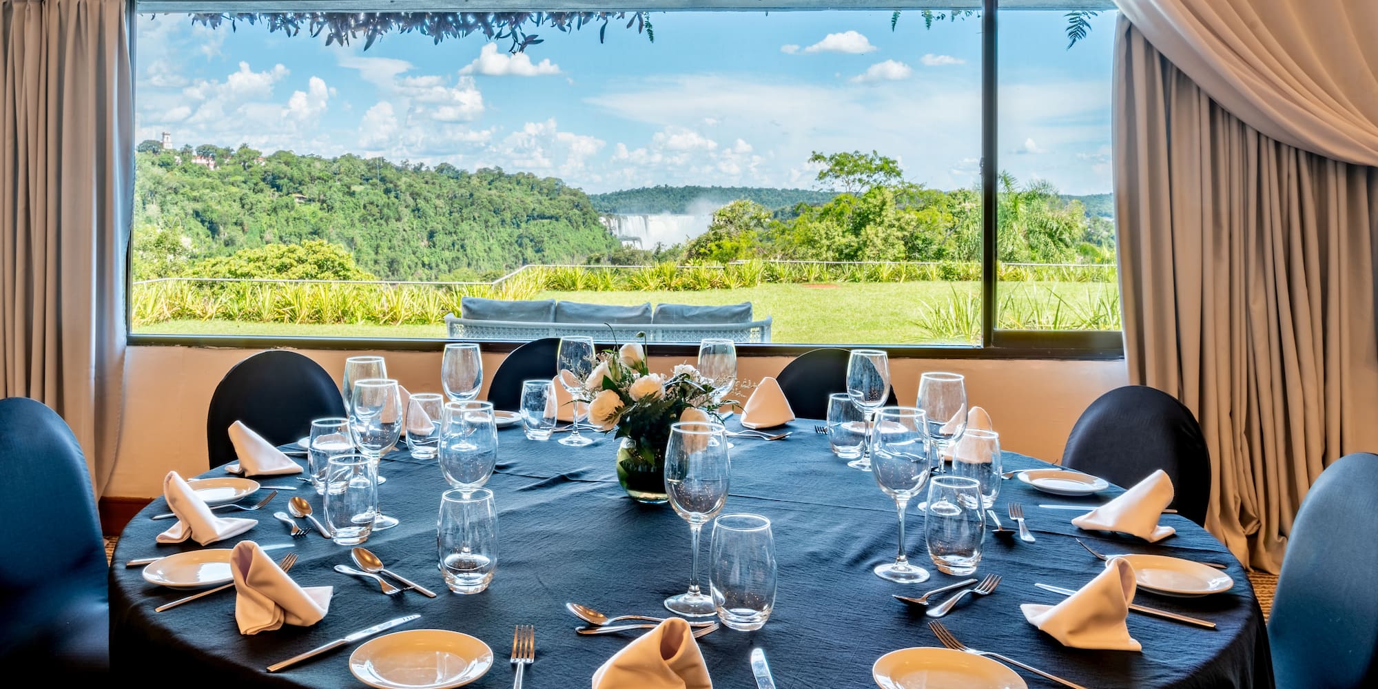 a table set for a dinner party
