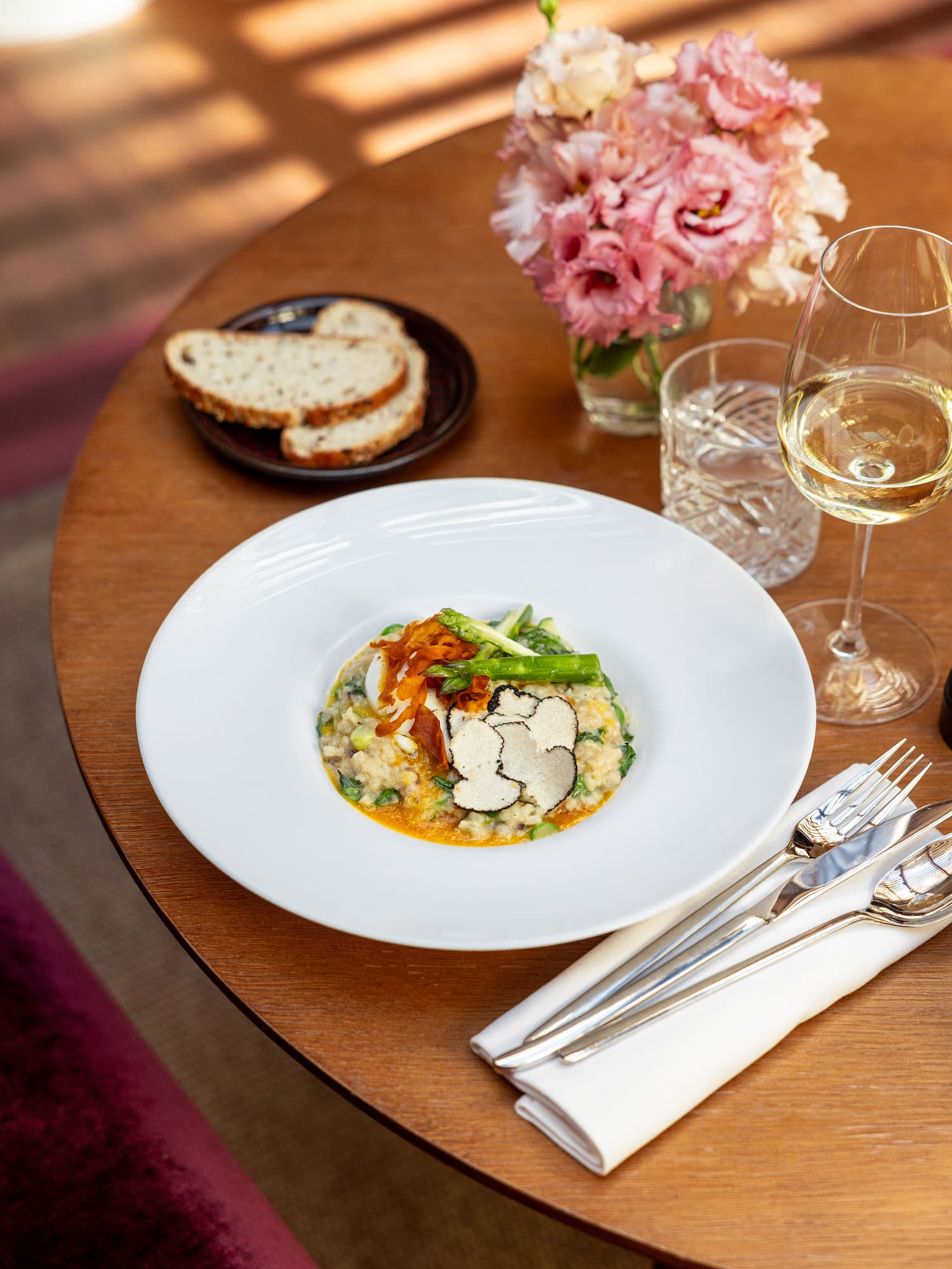 a plate of food on a table