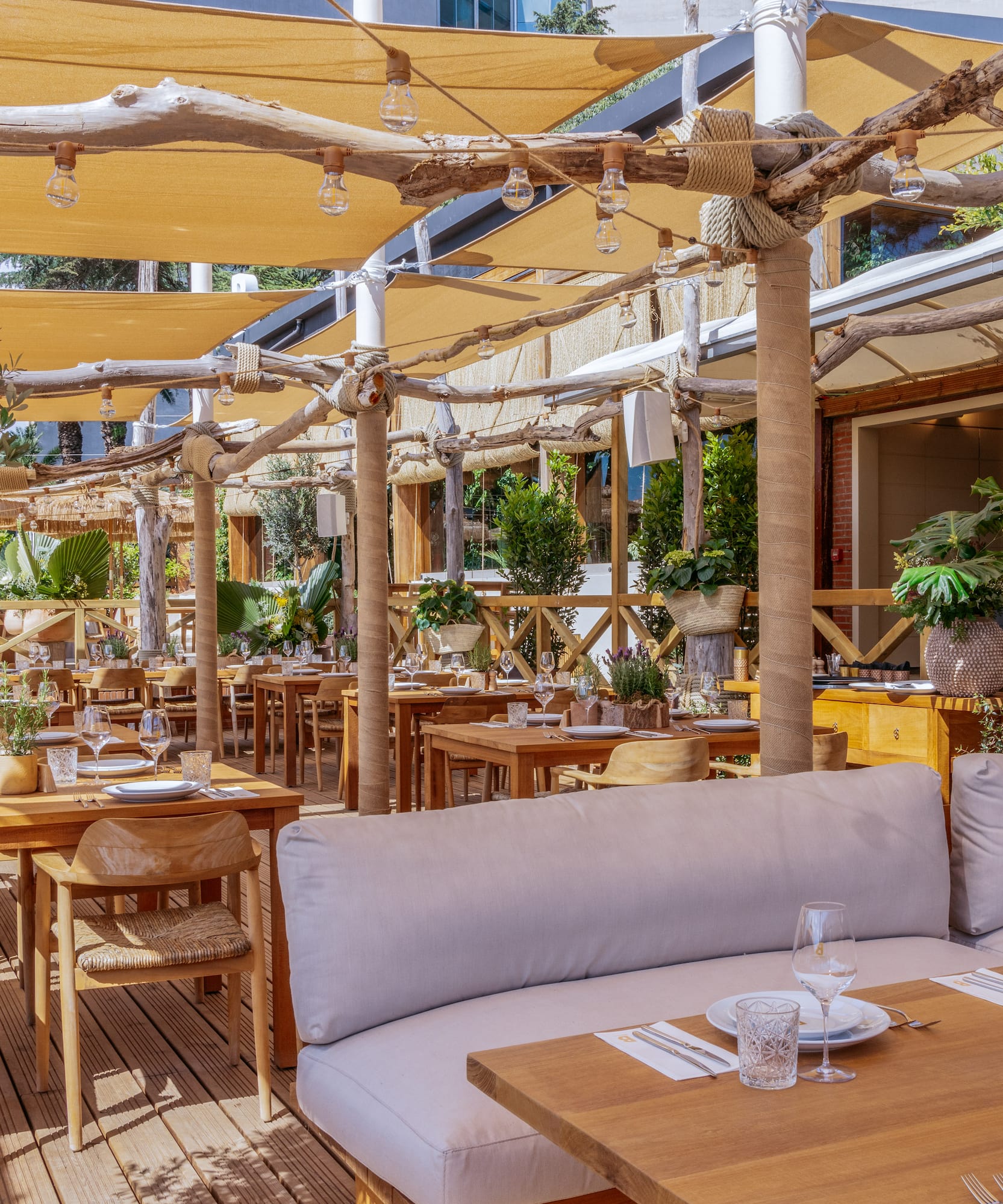 a restaurant with tables and chairs
