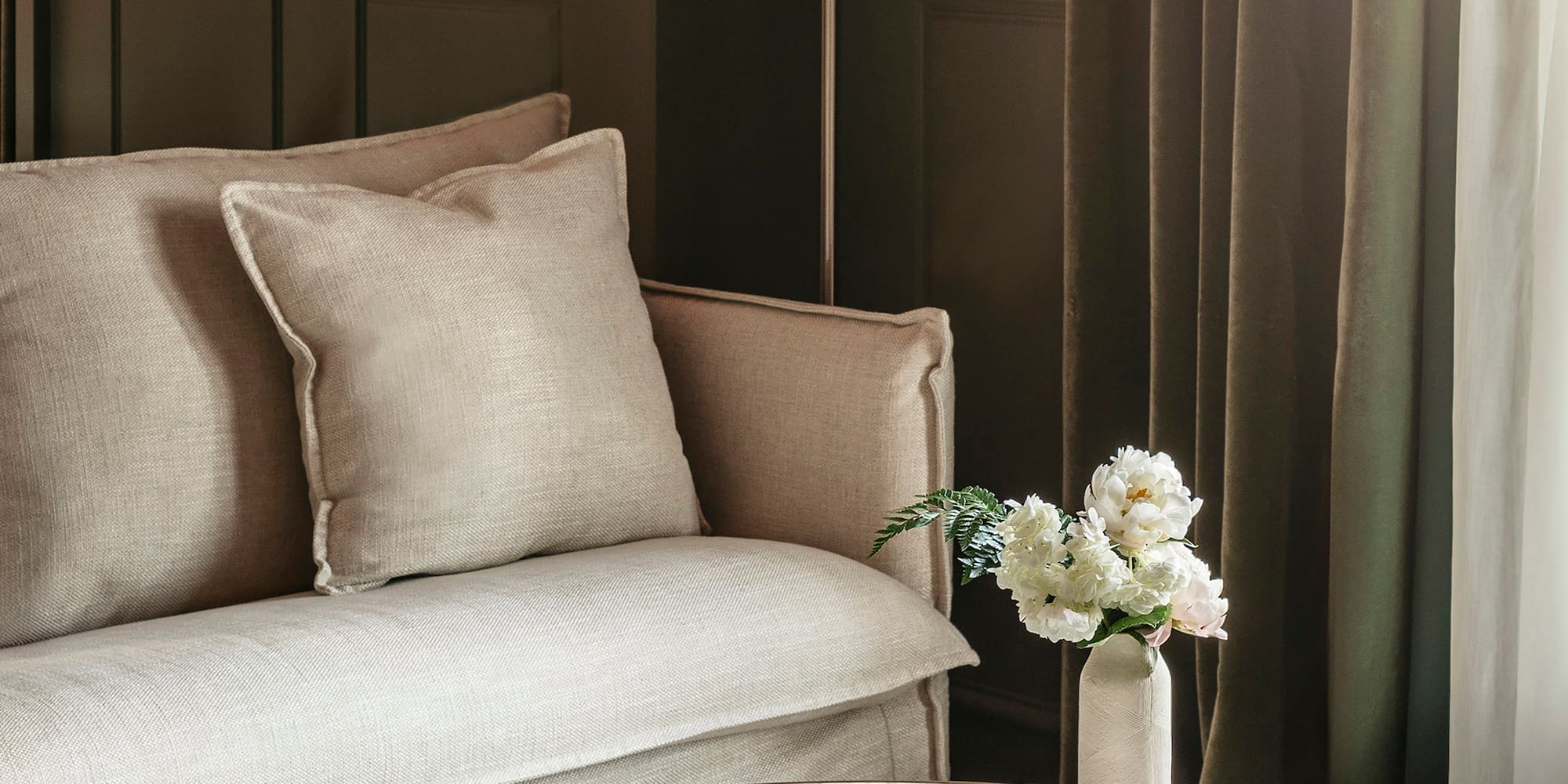 a vase of flowers on a table