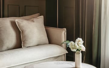 a vase of flowers on a table