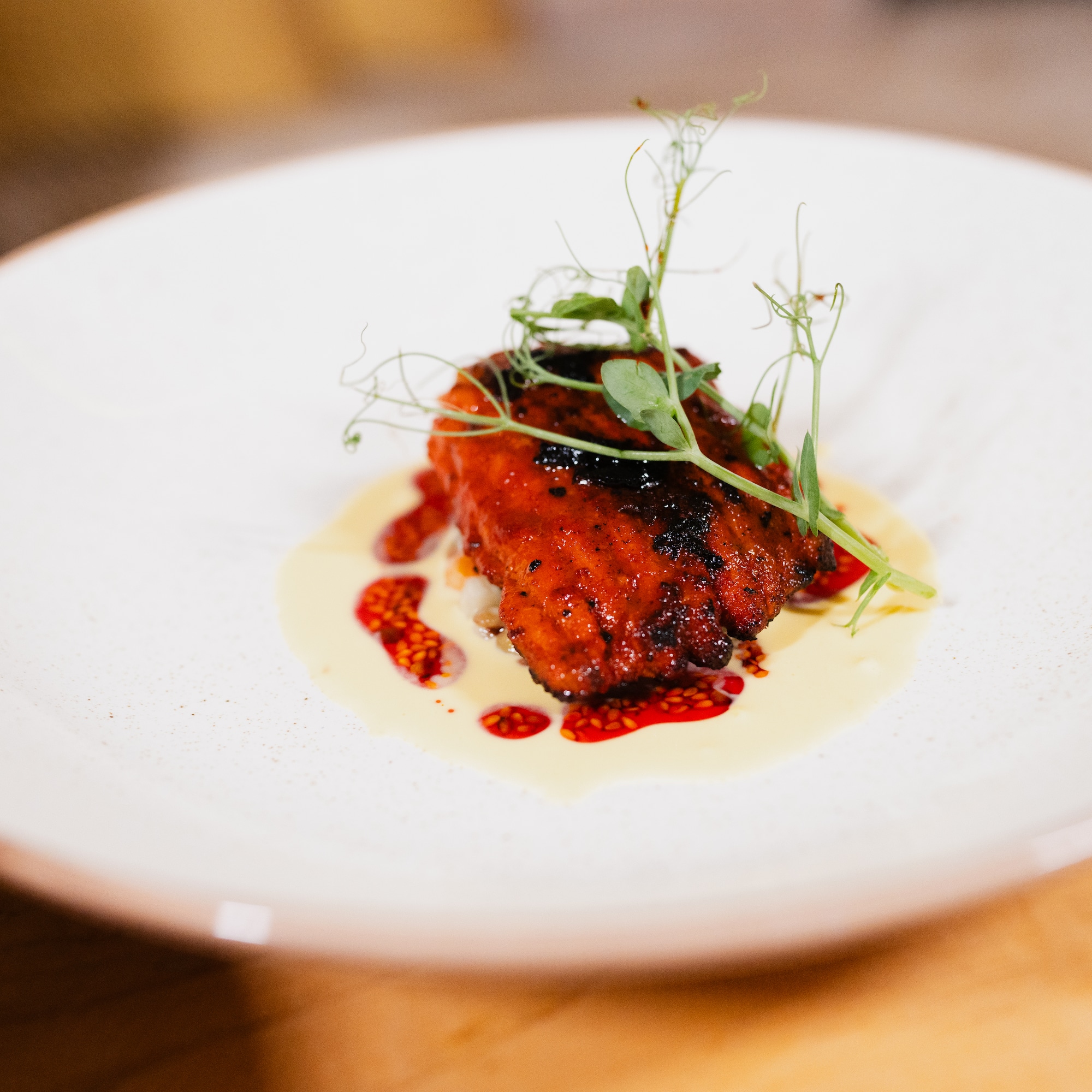 a plate of food on a table