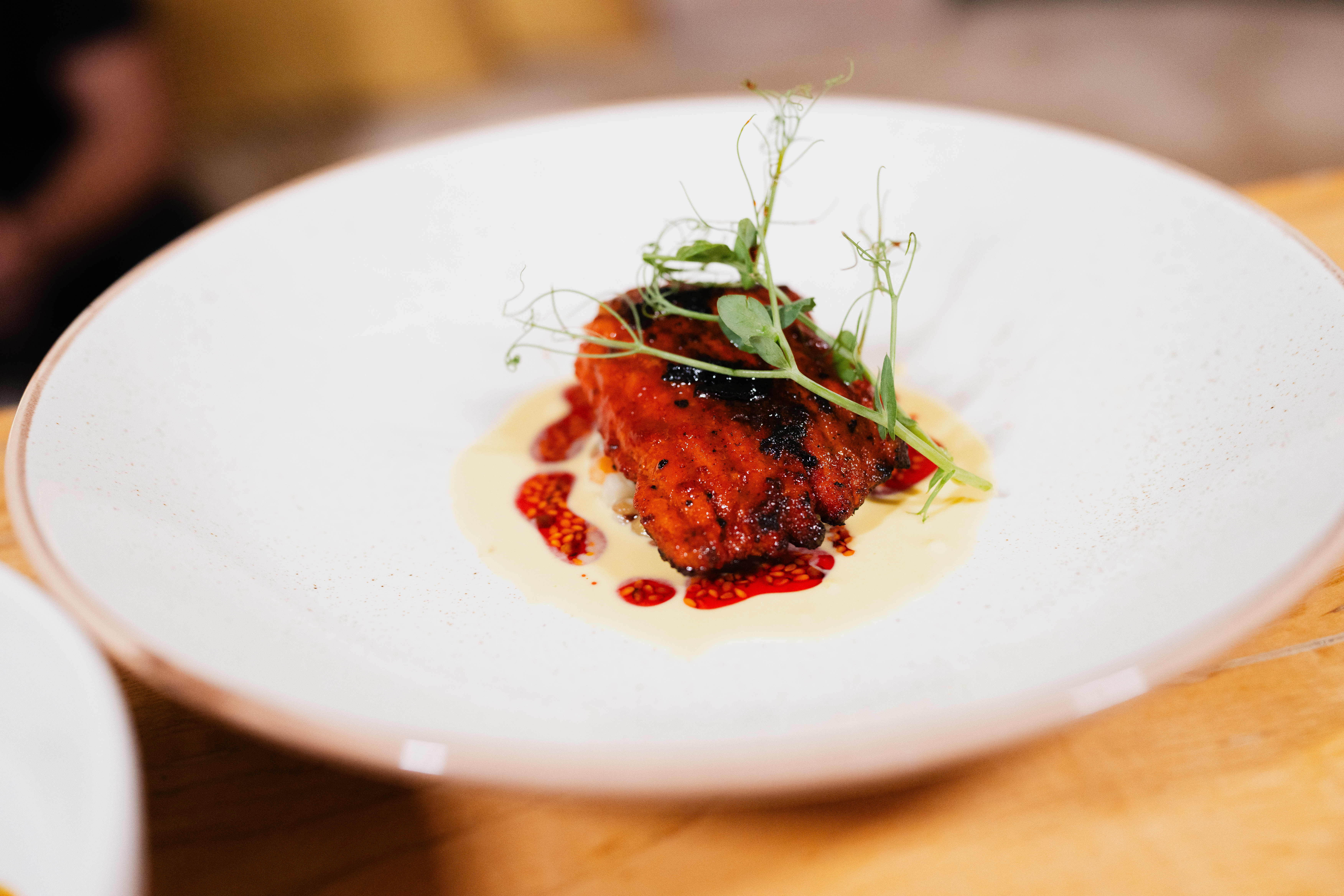 a plate of food on a table