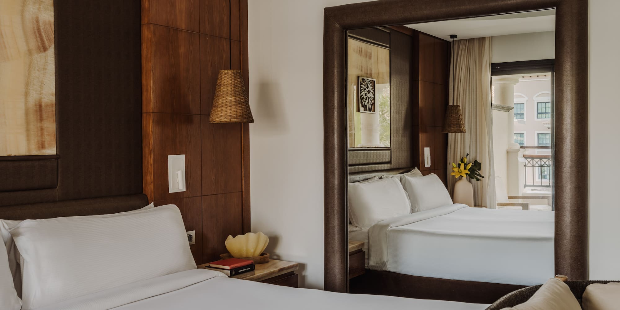 a room with two beds