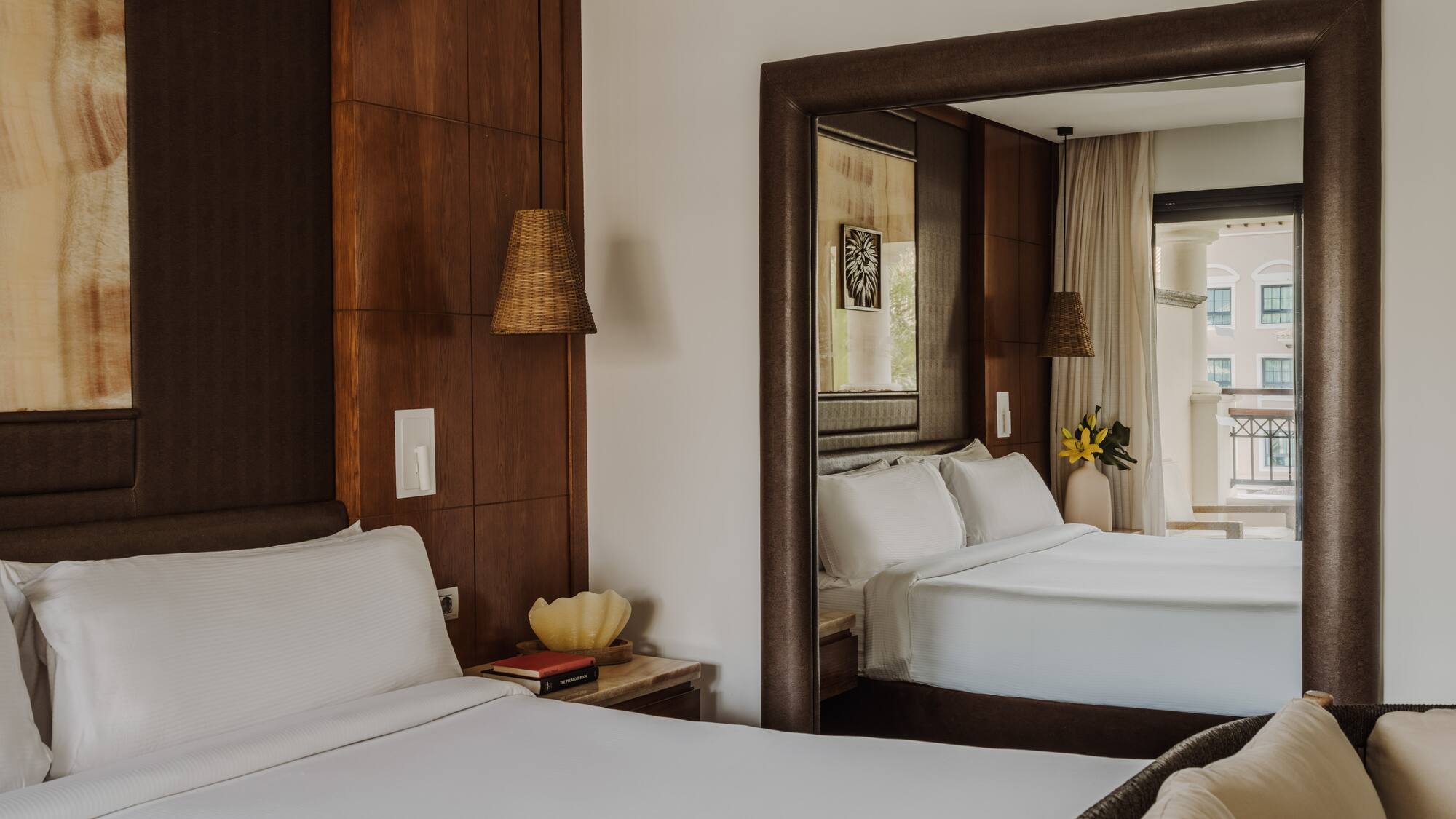 a room with two beds