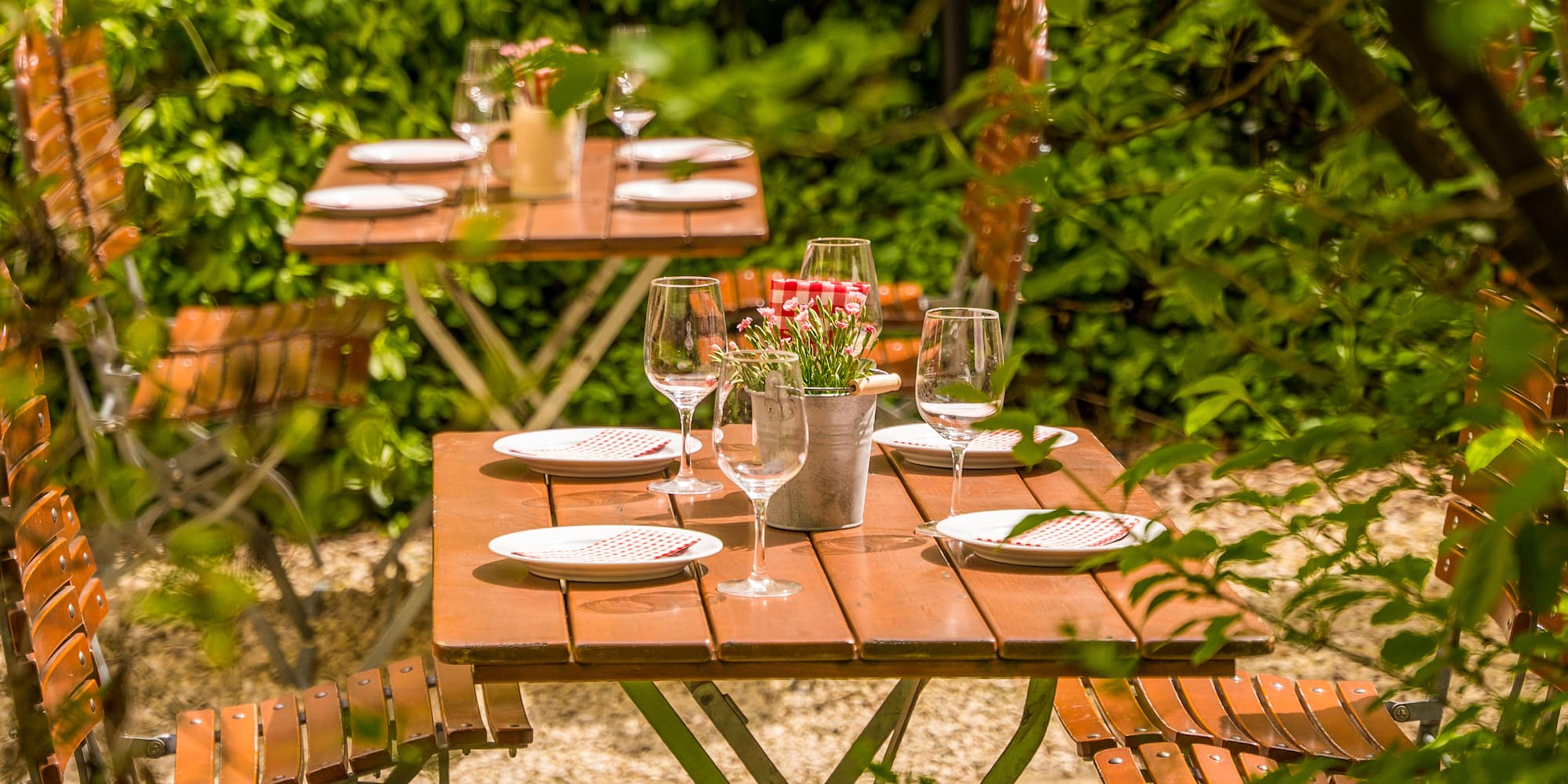 a table set up for a meal