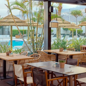 tables and chairs outside a restaurant
