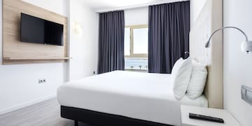 a bed in a room