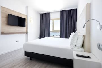 a bed in a room