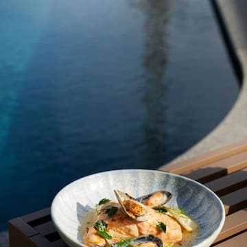 a plate of food on a table
