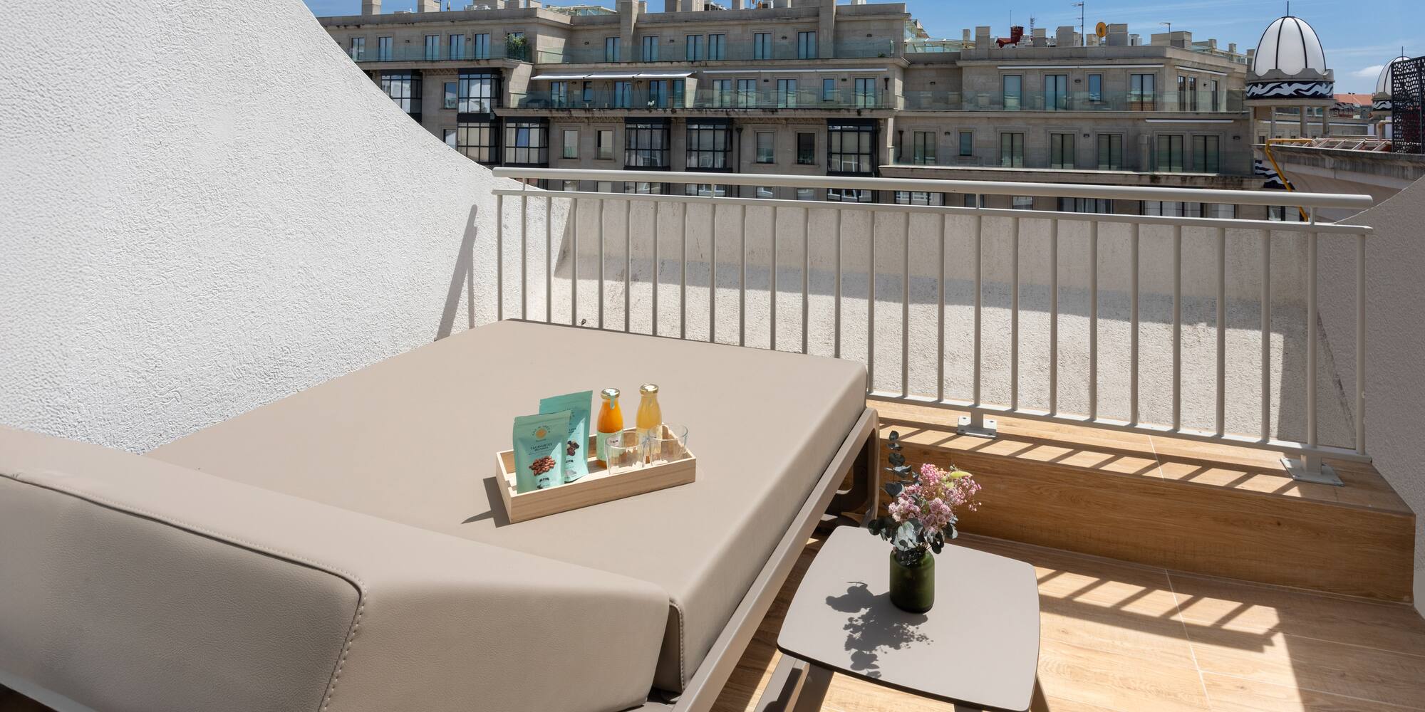 a chair on a balcony