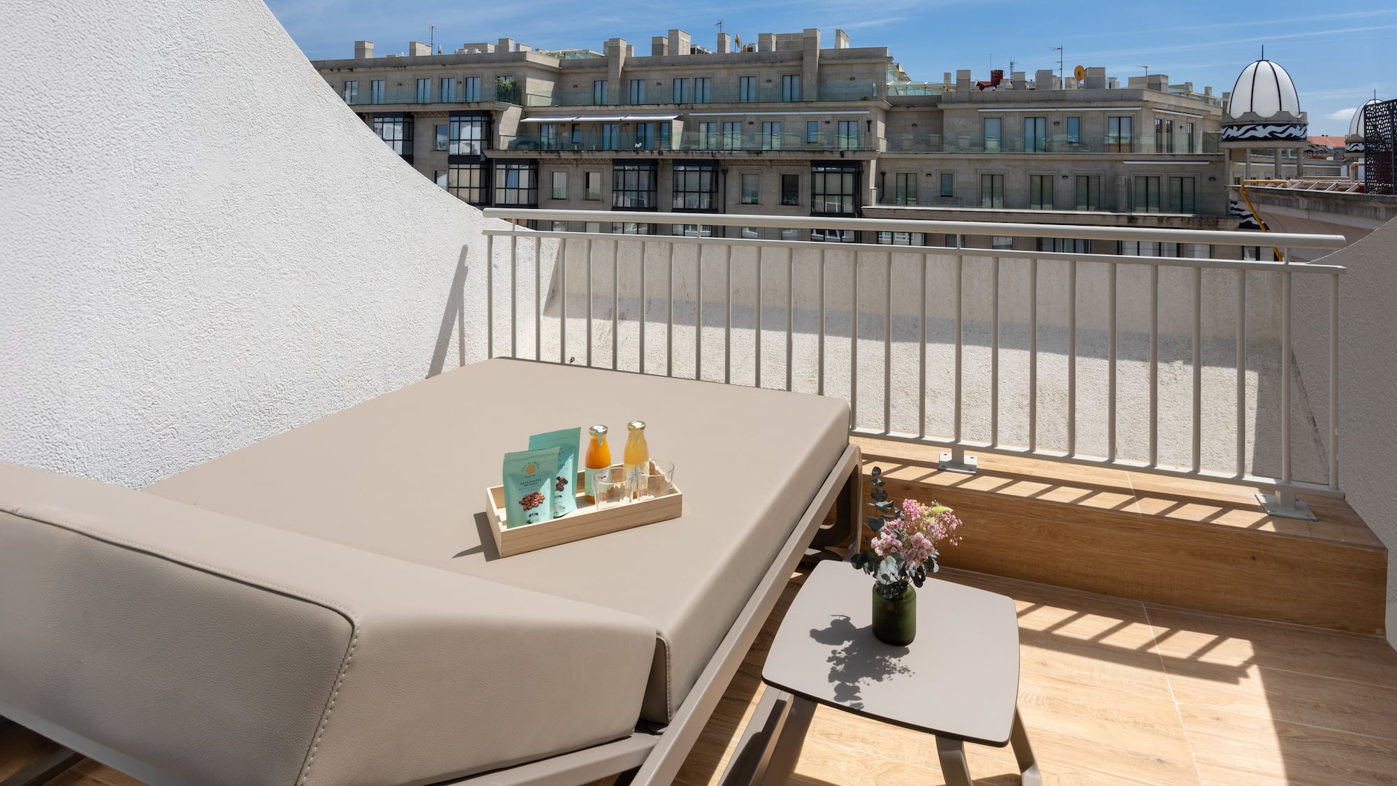 a chair on a balcony