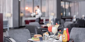 a table with food on it