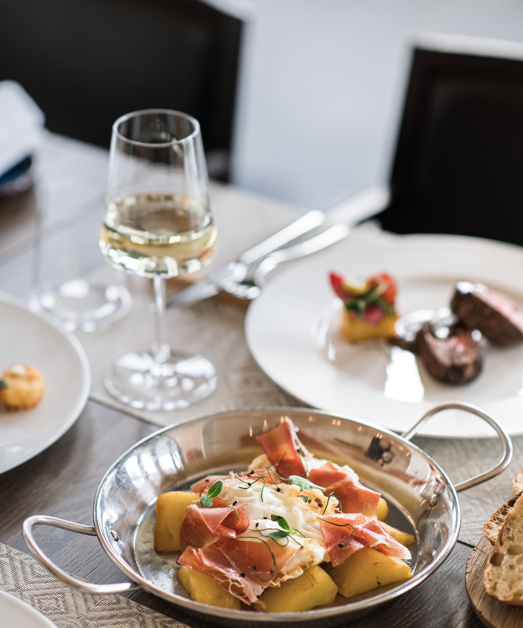 a plate of food on a table