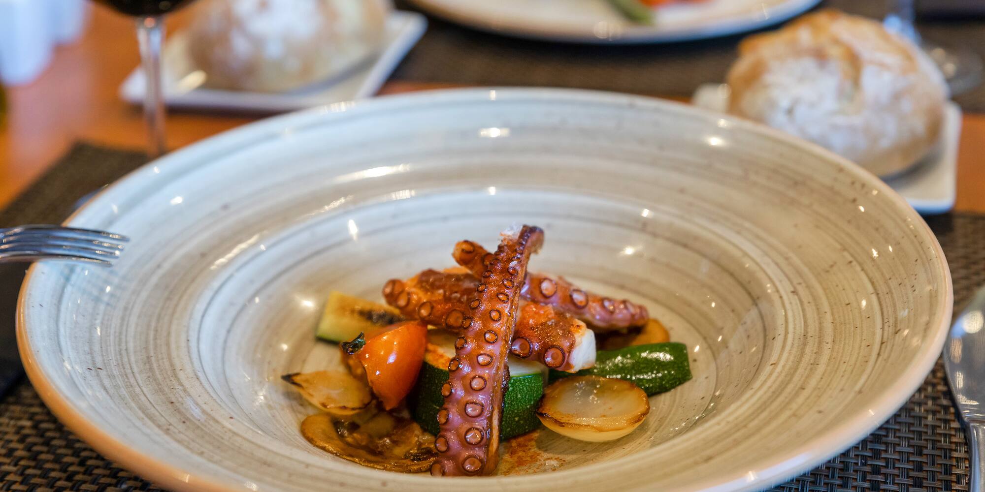 a plate of food on a table