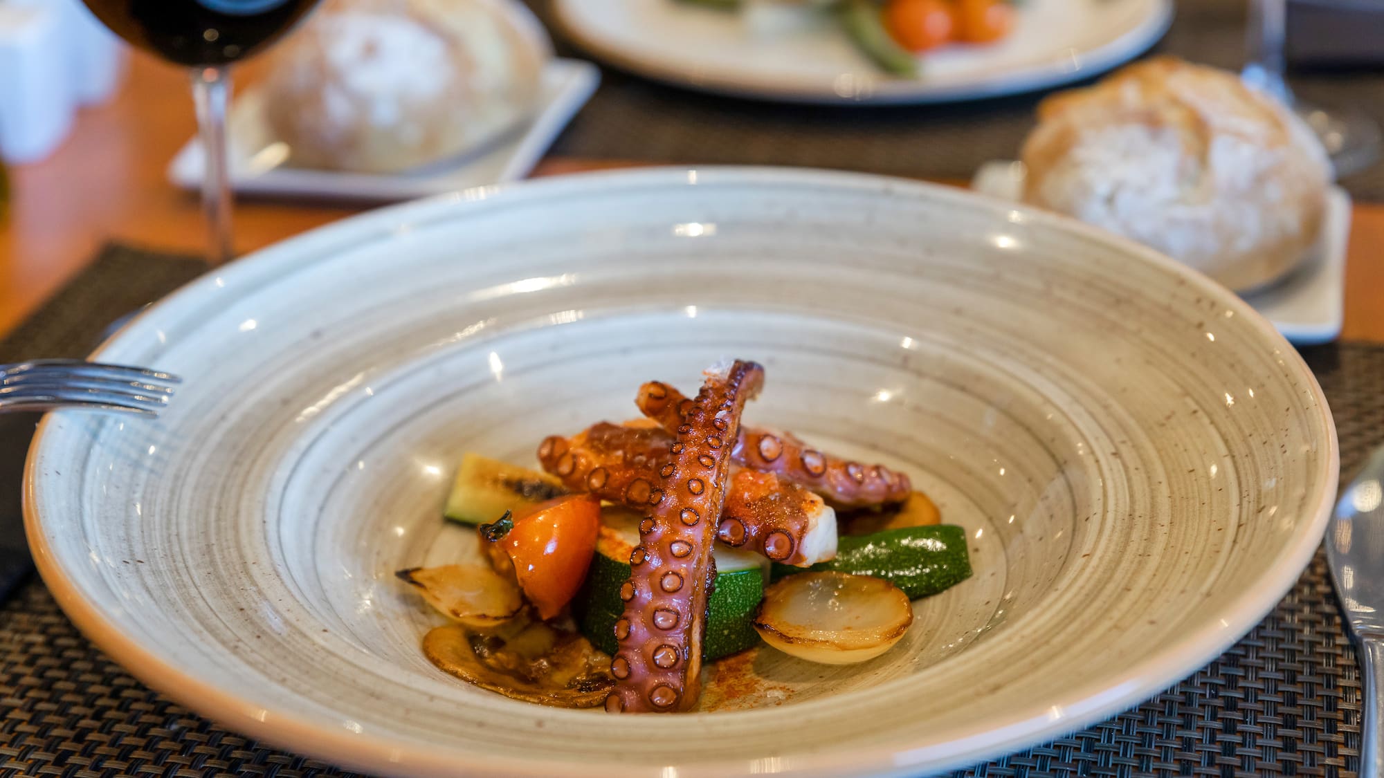 a plate of food on a table
