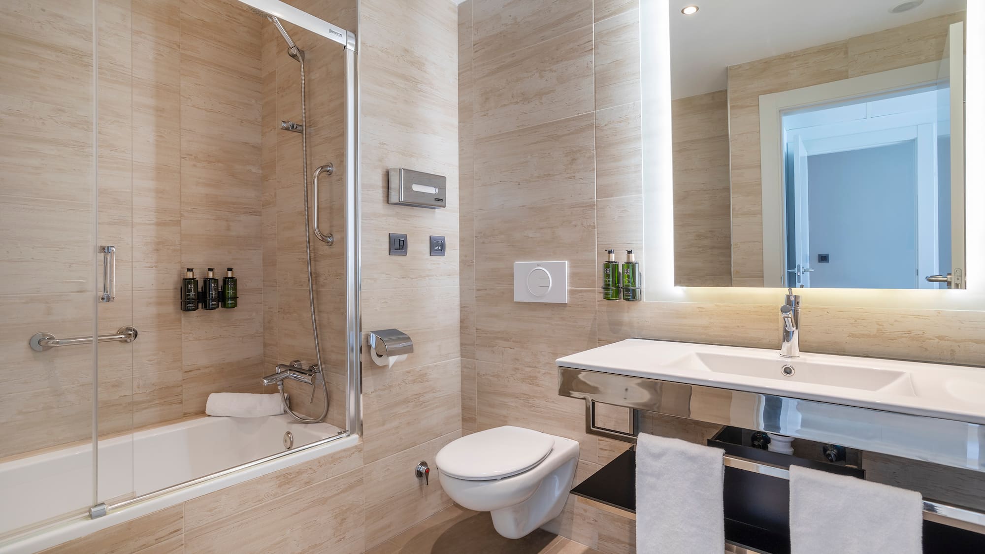 a bathroom with a sink and toilet