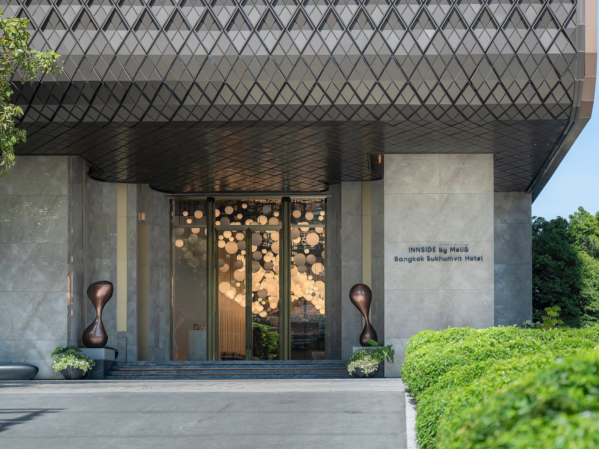 a building with a door and windows
