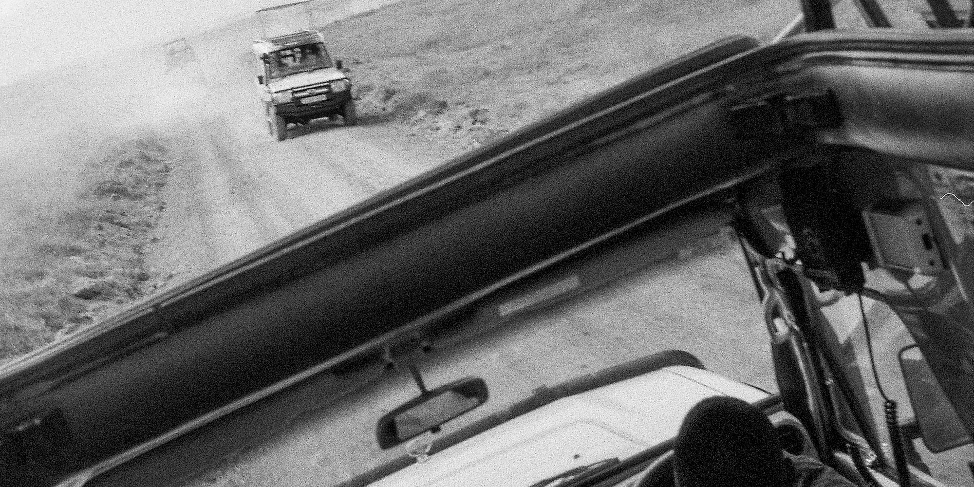 a view from the front of a vehicle