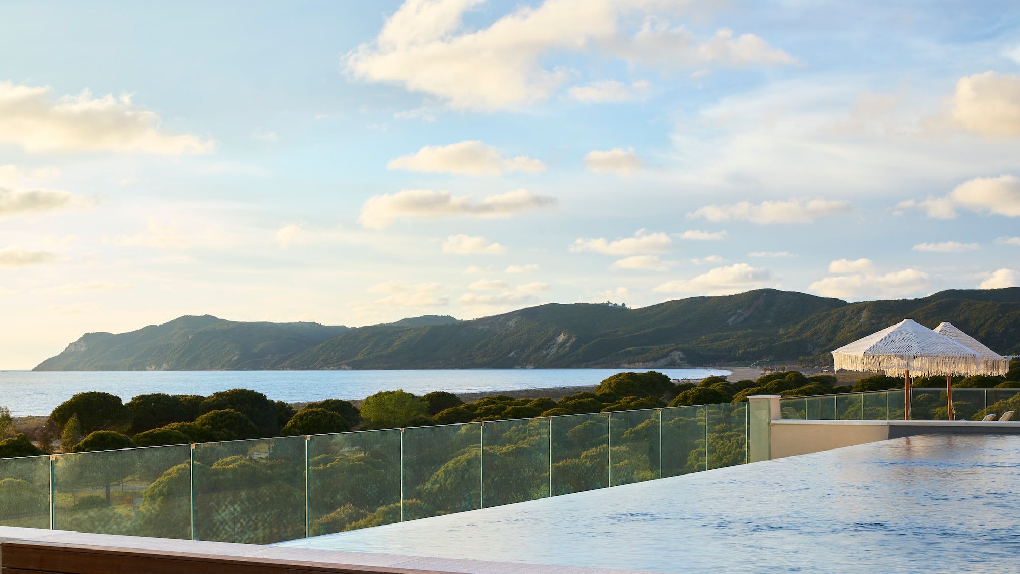 a view of a body of water from a balcony