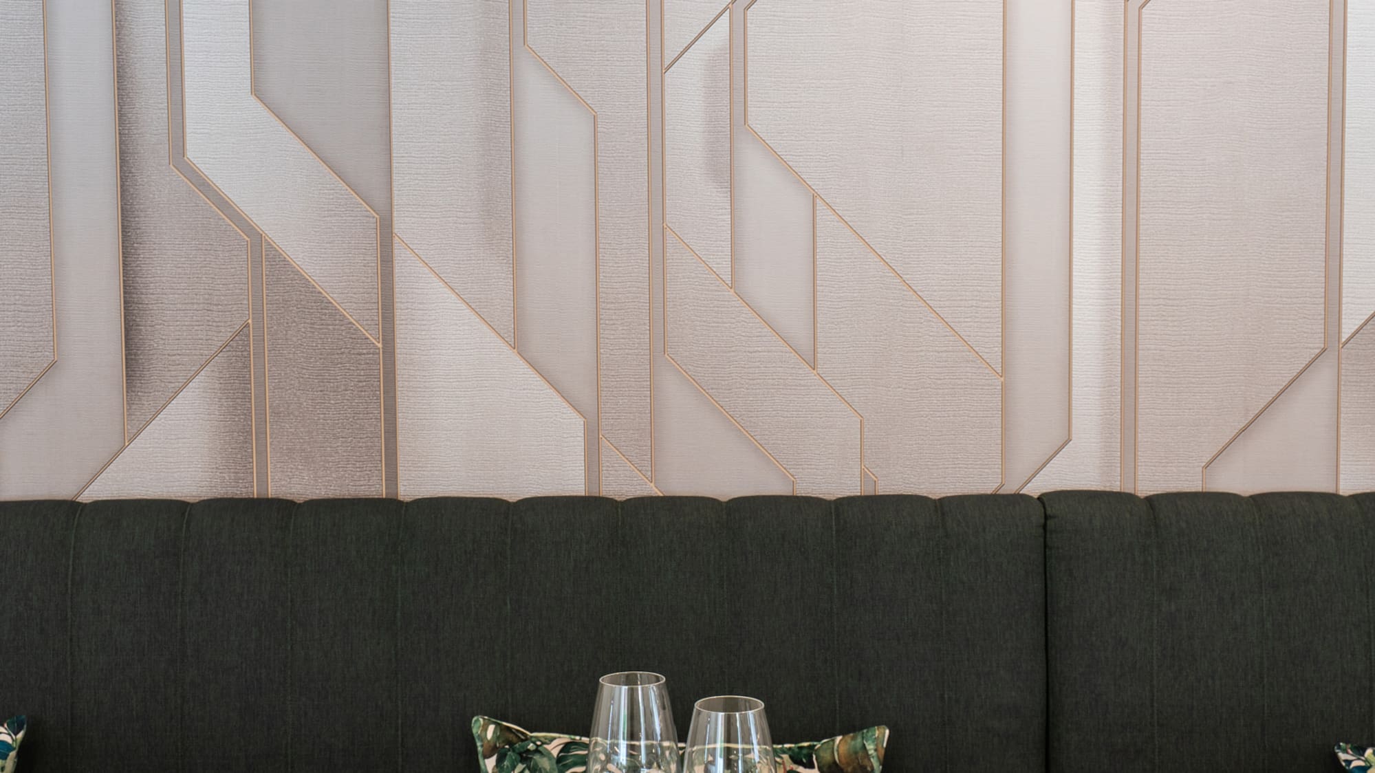 a table with plates and glasses on it