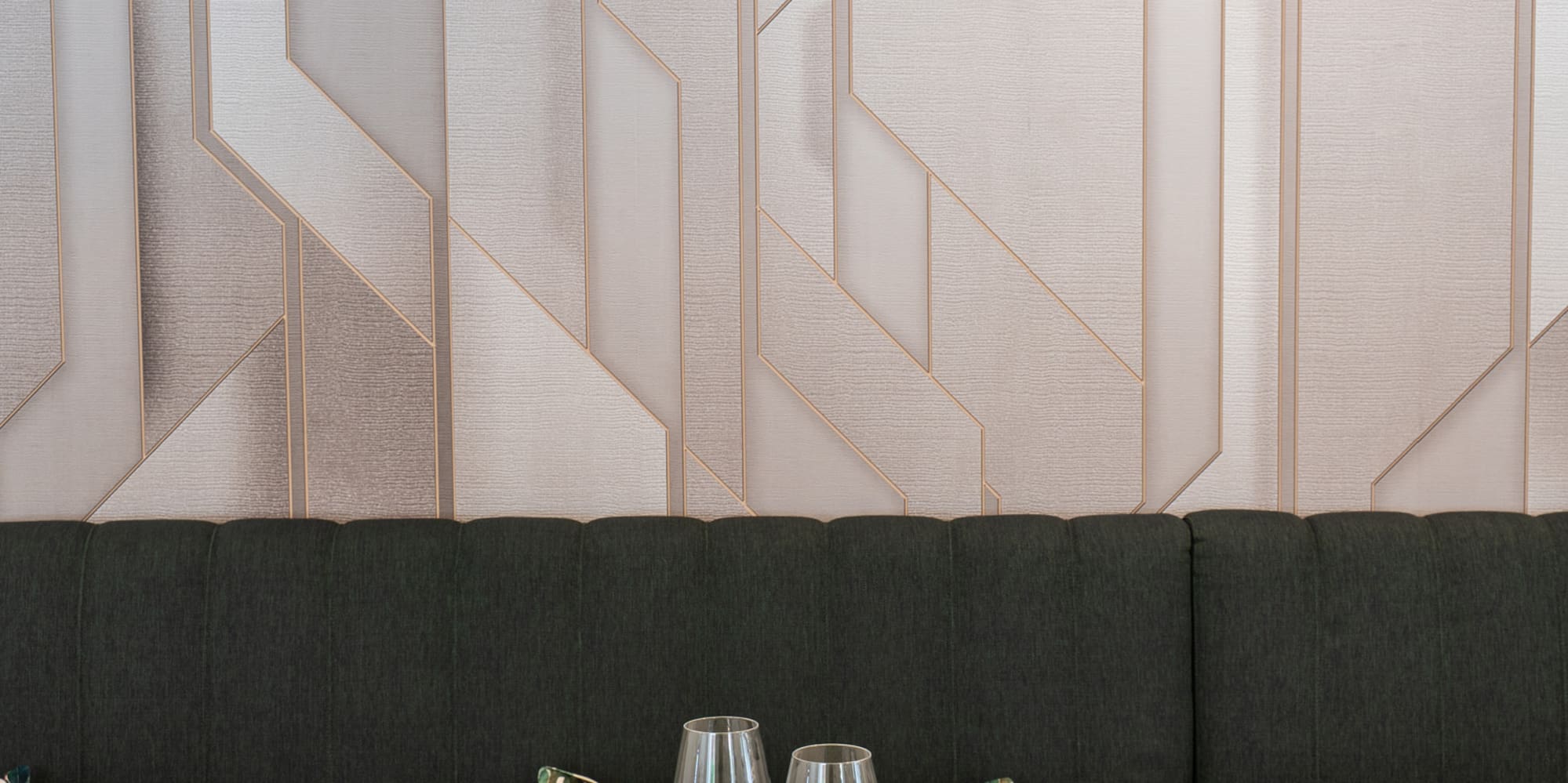 a table with plates and glasses on it