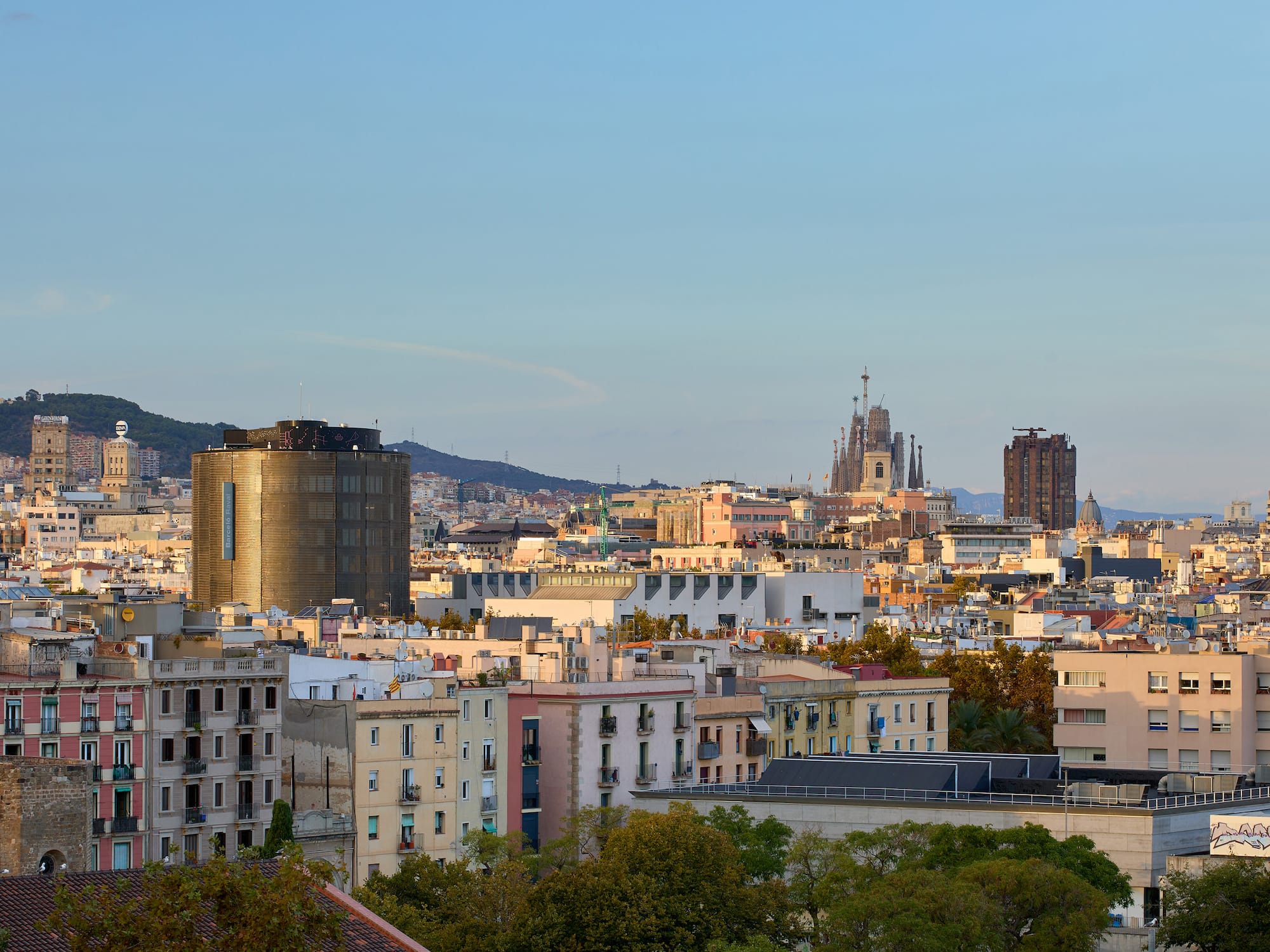 a city with many buildings