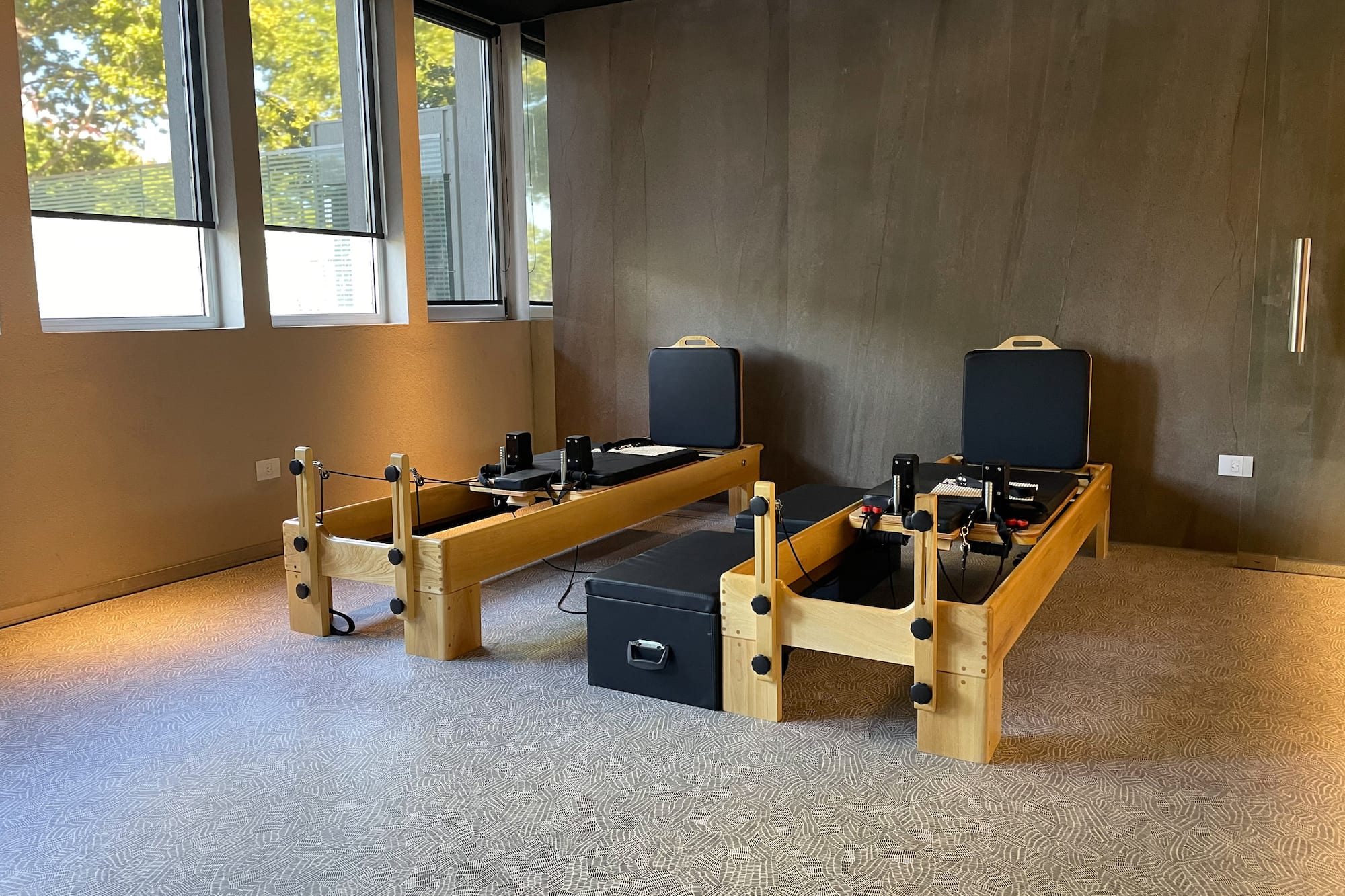 a room with a pilates machine