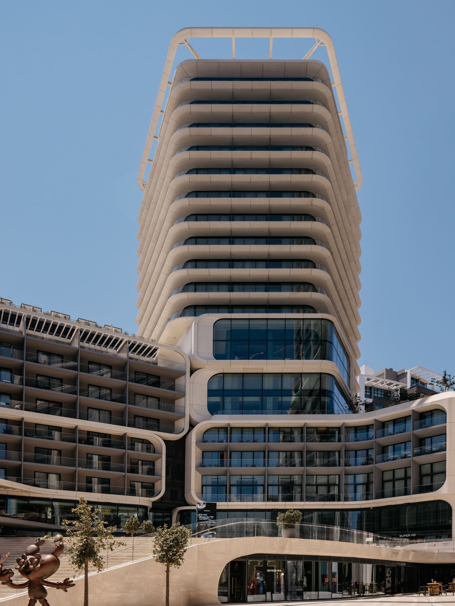 a building with many windows