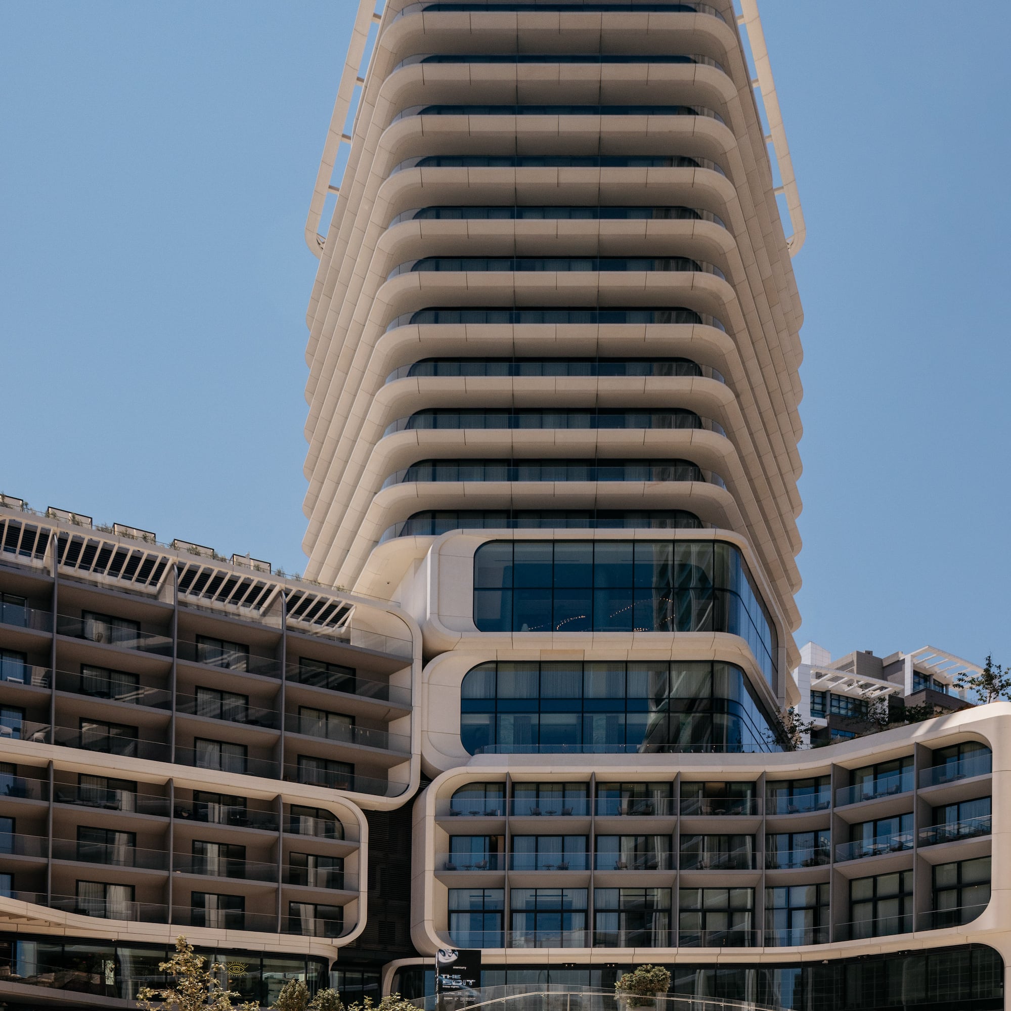 a building with many windows