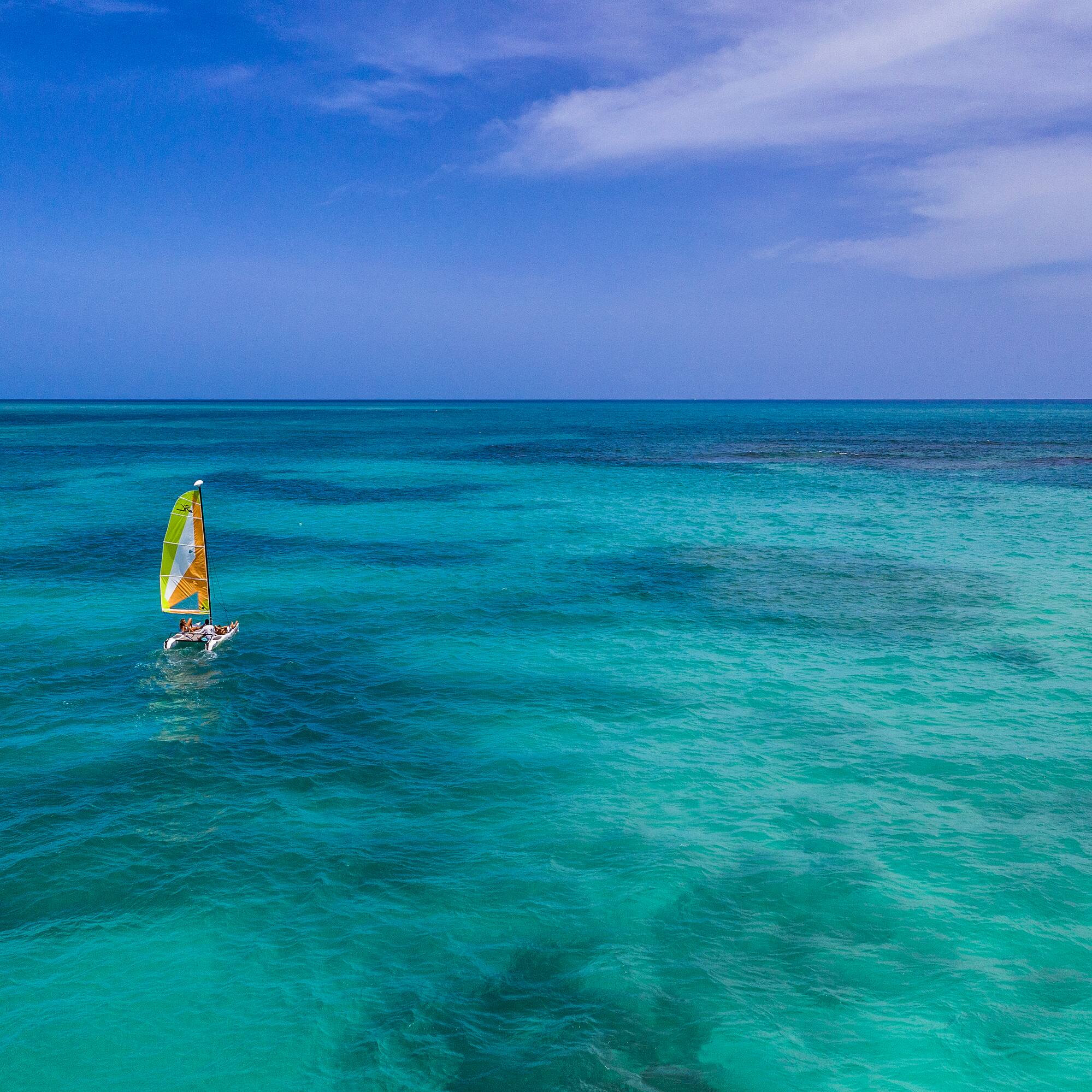 a sailboat in the ocean