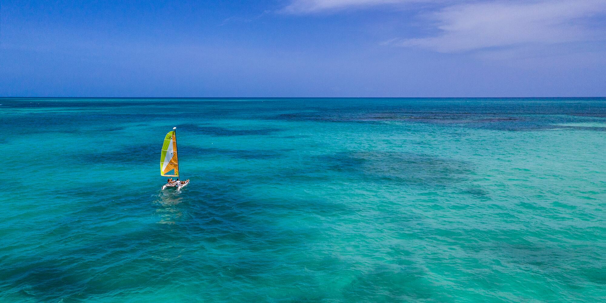 a sailboat in the ocean