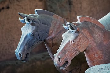 a close up of a statue