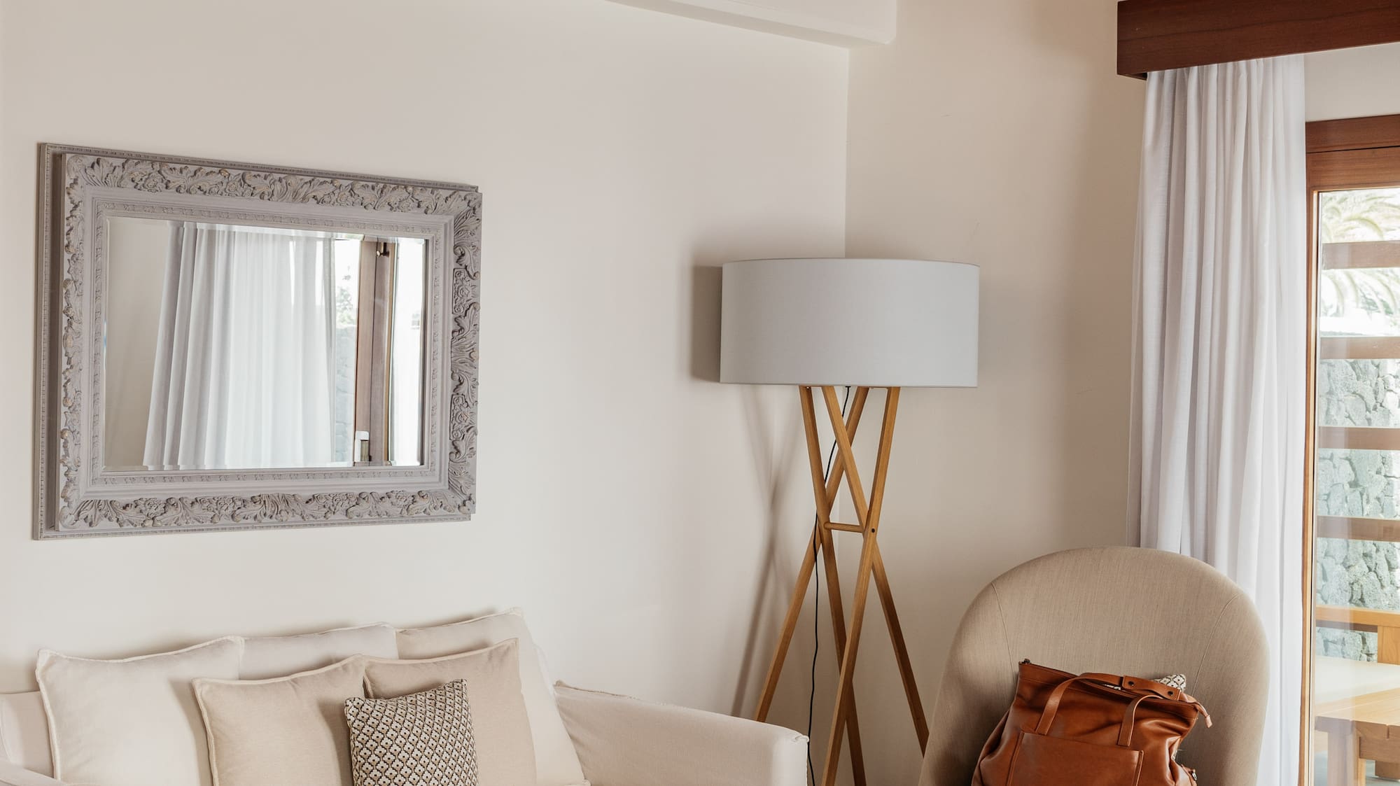 a living room with a couch and a coffee table