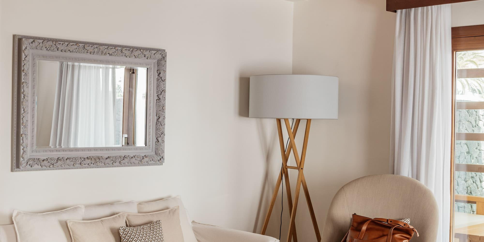 a living room with a couch and a coffee table