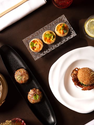 a plate of food on a table