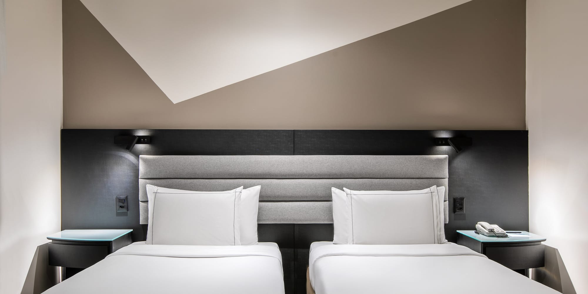 a room with two beds