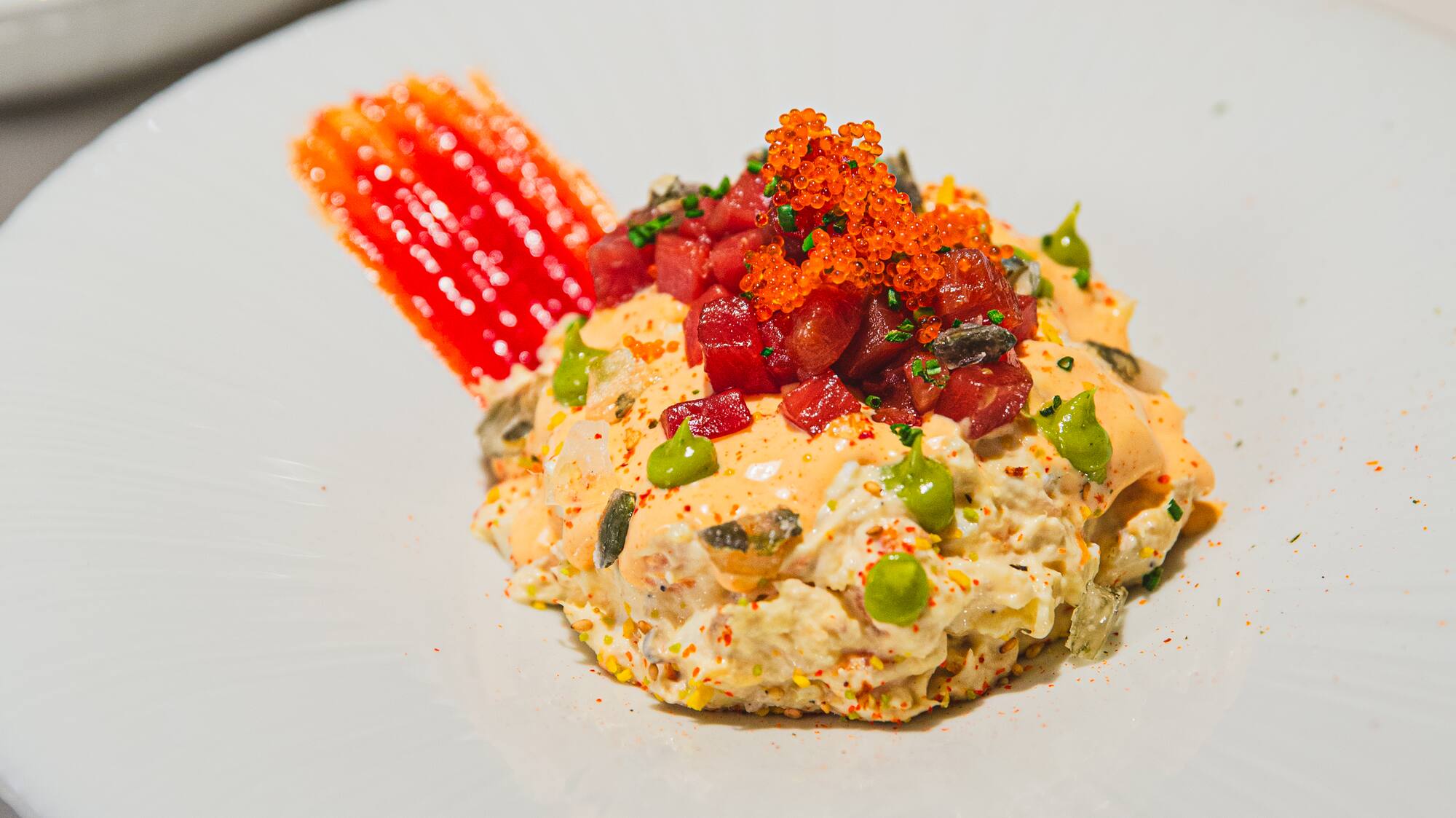 a plate of food on a table