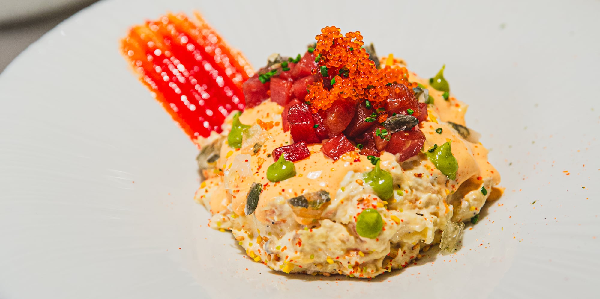 a plate of food on a table