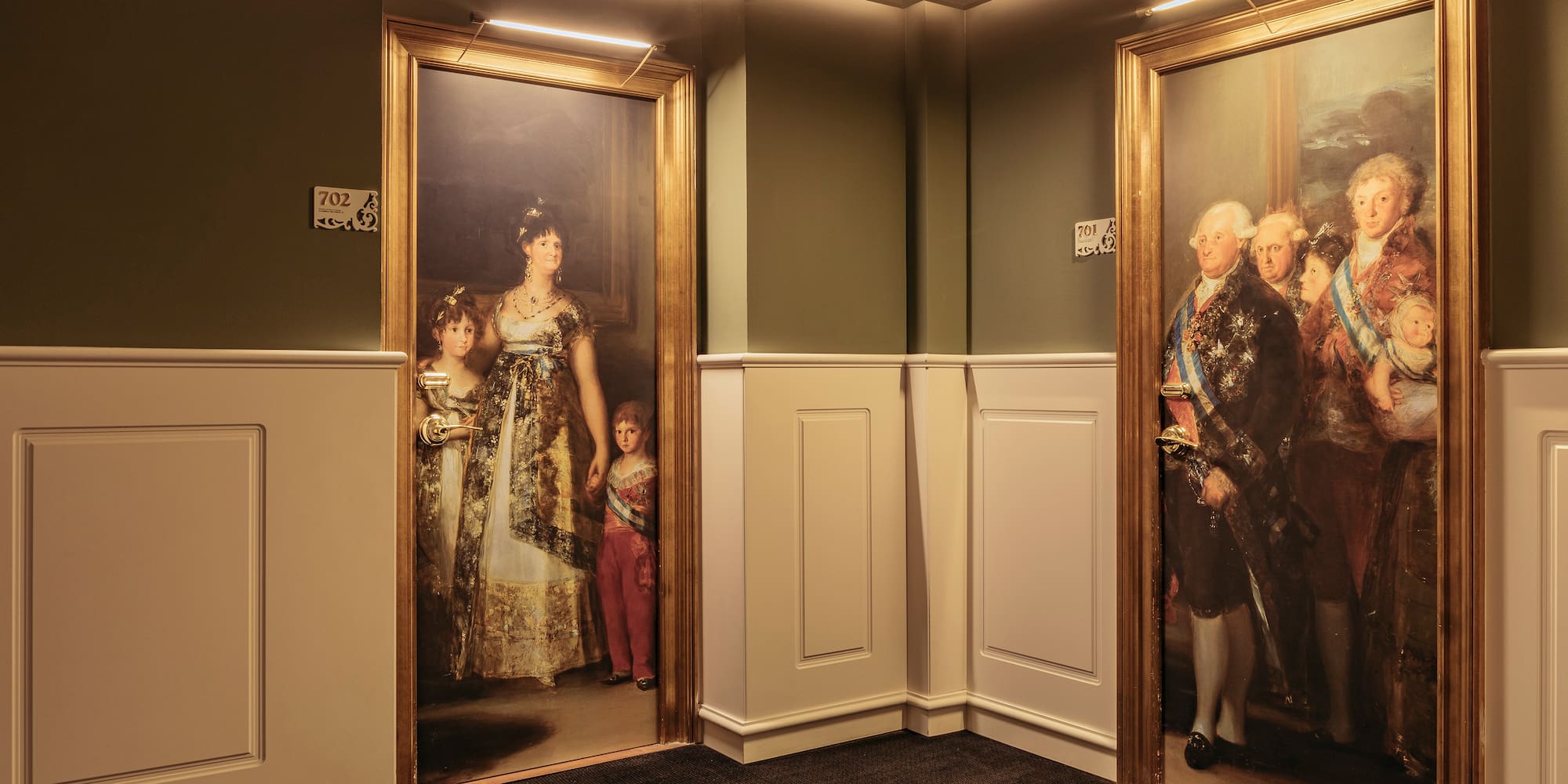 a painting of people in a room