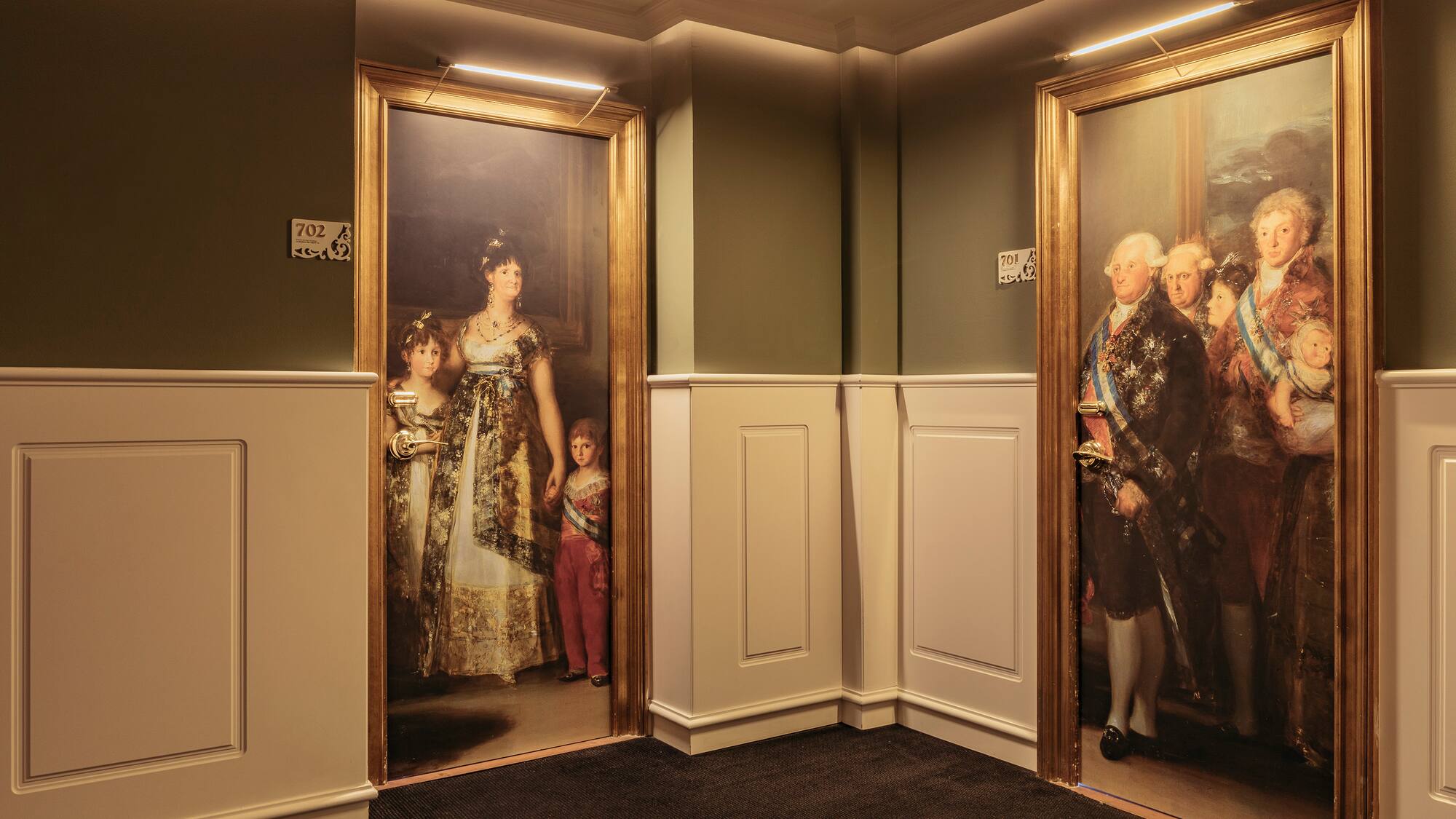 a painting of people in a room