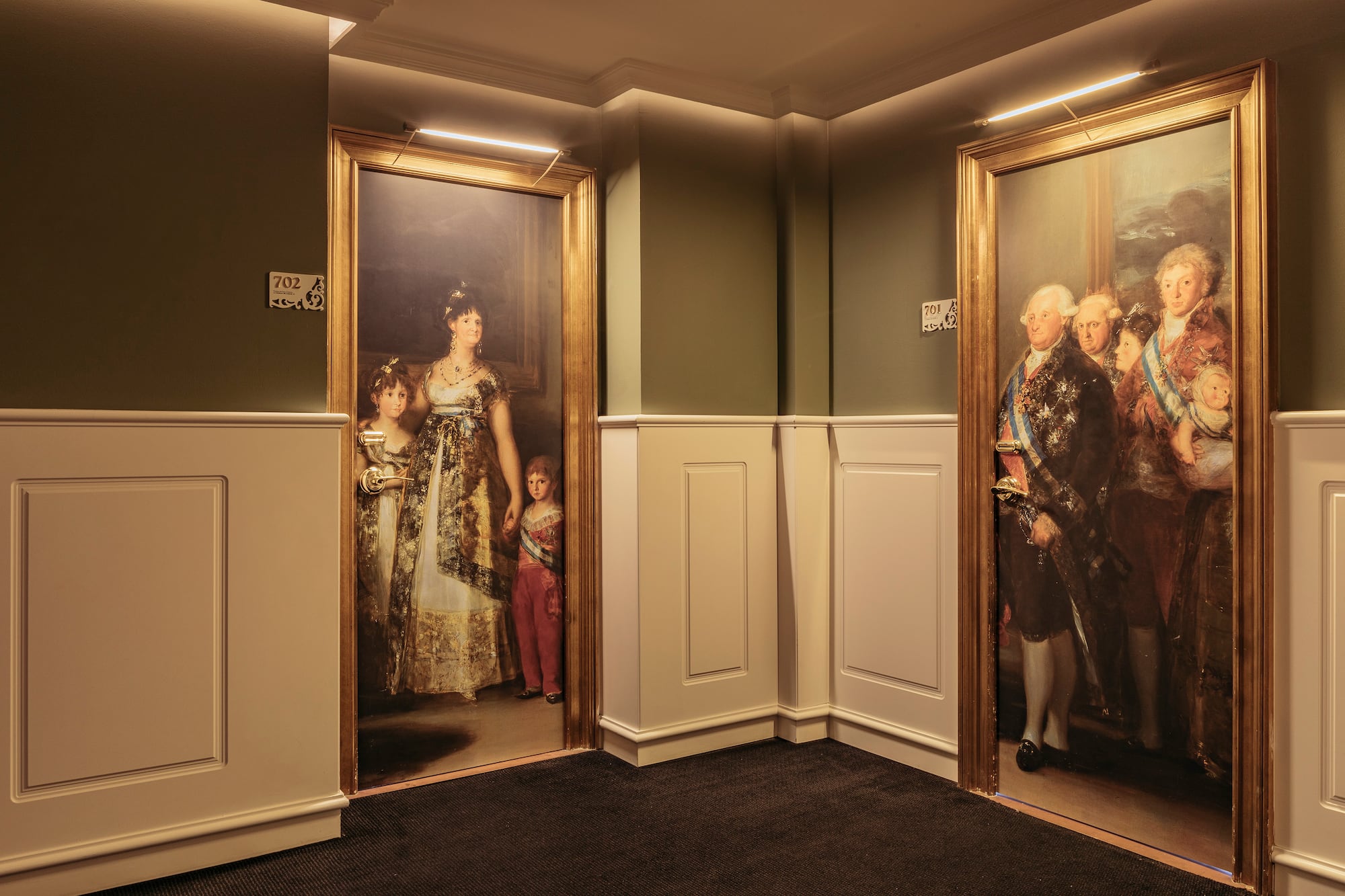 a painting of people in a room