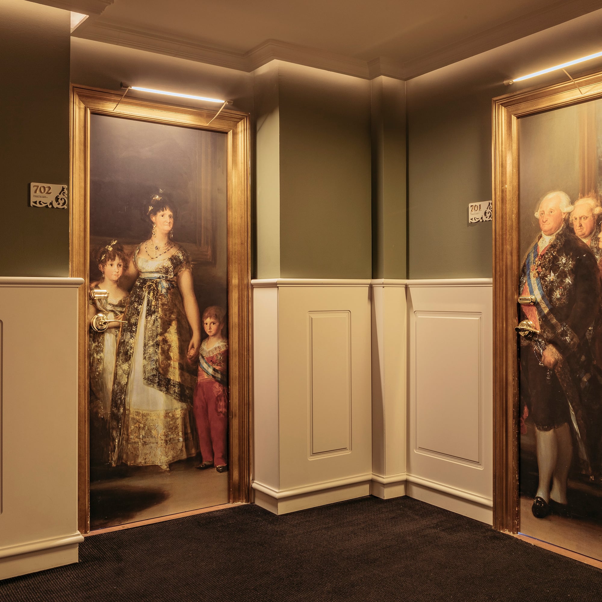 a painting of people in a room