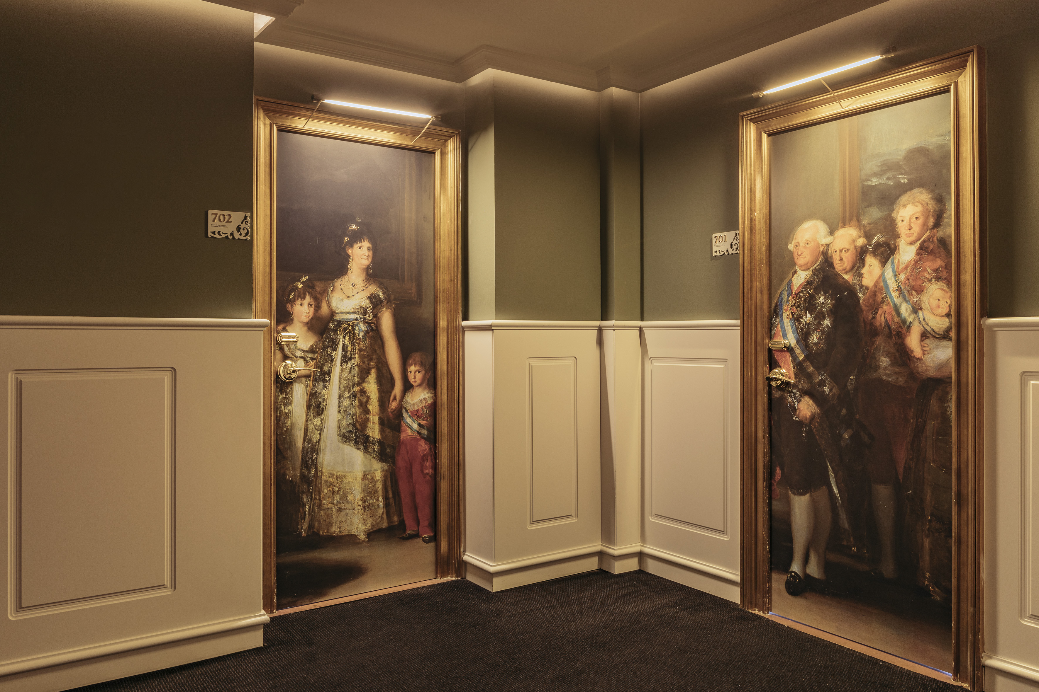 a painting of people in a room