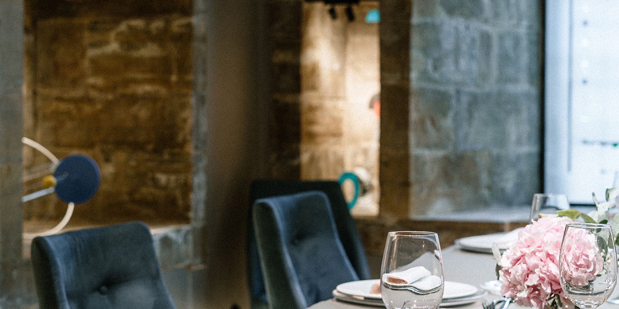 a table set for a dinner party